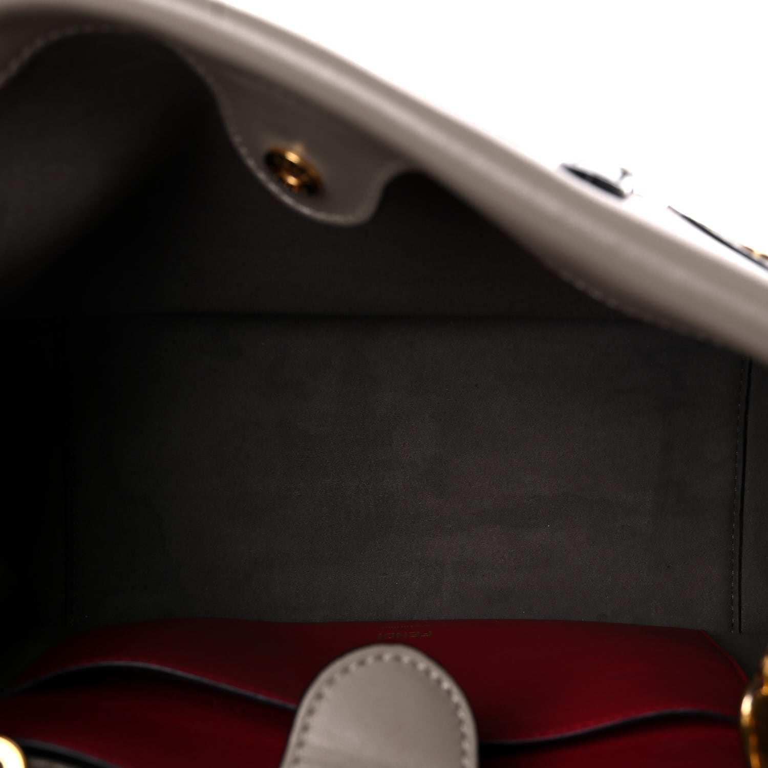 Fendi Vitello Grace FF 1974 Small Flip Tote Fragola Sepia 10 of 22