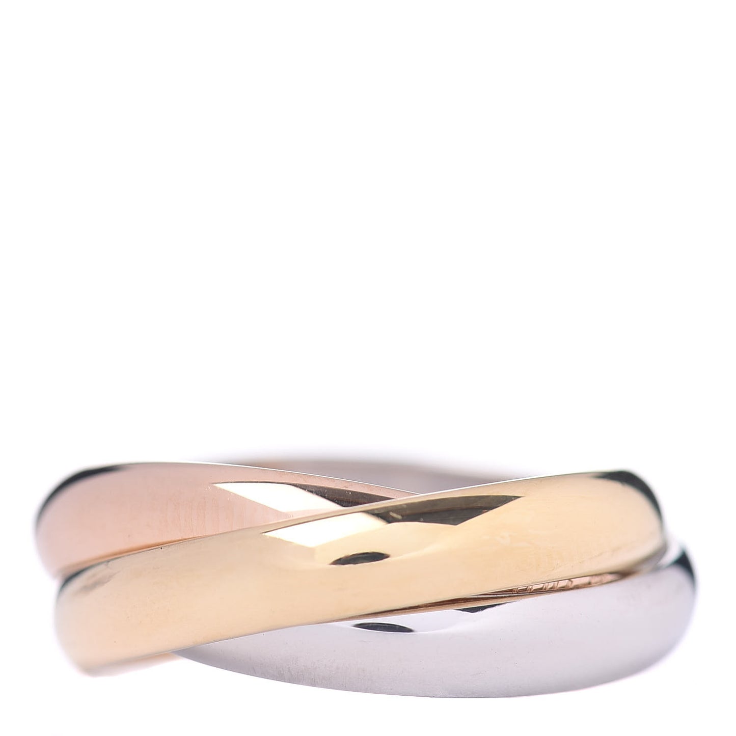 18K Pink Yellow White Gold Classic Les Must De Trinity Ring 53 6.25