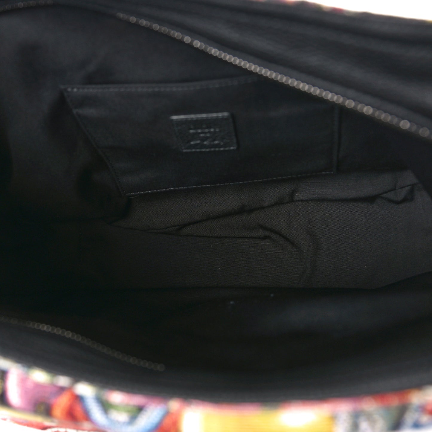 CHRISTIAN DIOR X KENNY SCHARF Jacquard Printed Soft Saddle Bag Multicolor