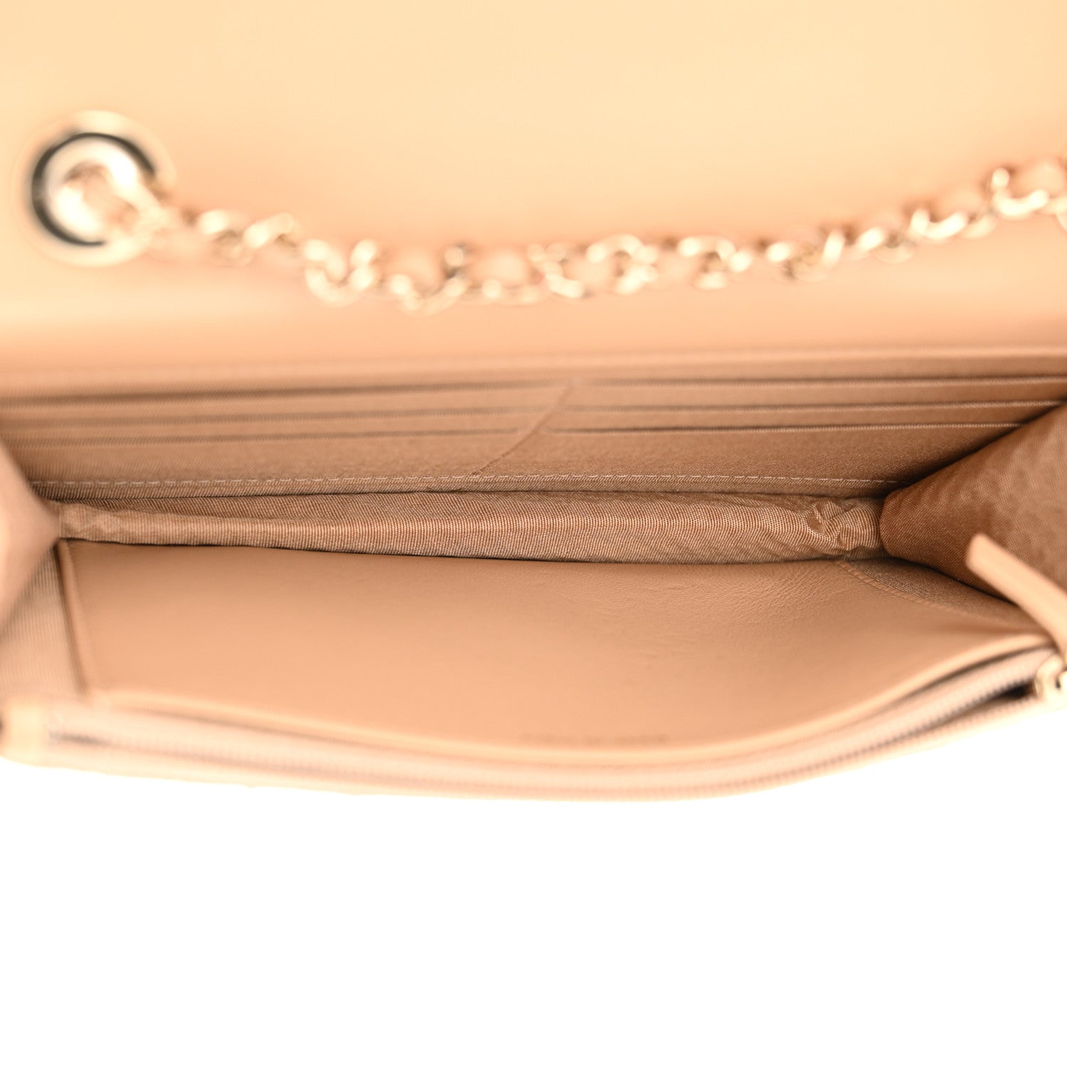Chanel Snakeskin Wallet On Chain WOC Beige 5 of 11