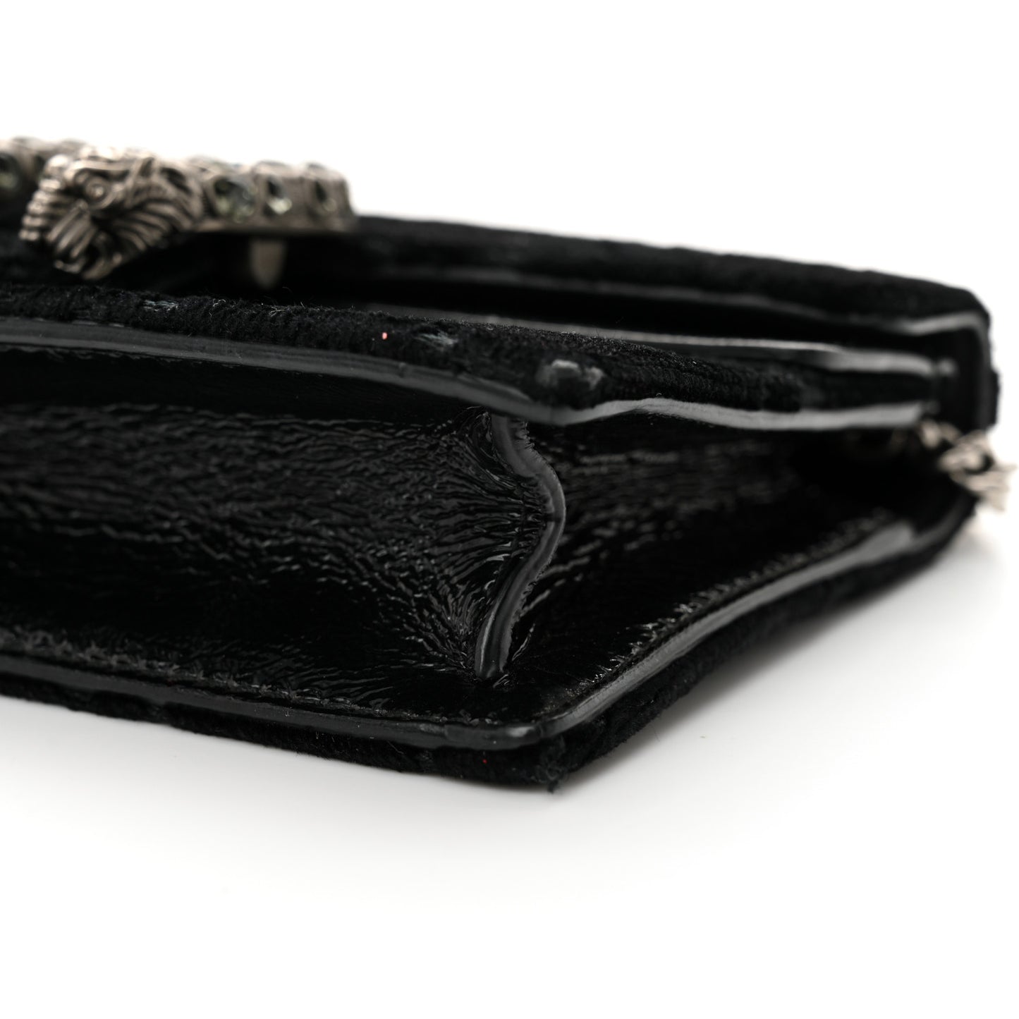 Velvet GG Monogram Super Mini Dionysus Shoulder Bag Black