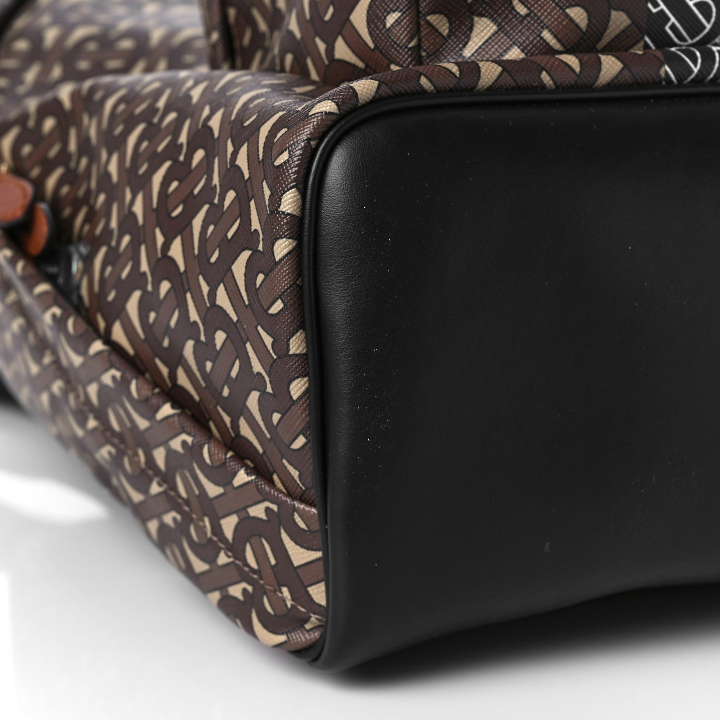 E-Canvas Monogram Stripe Backpack Bridle Brown
