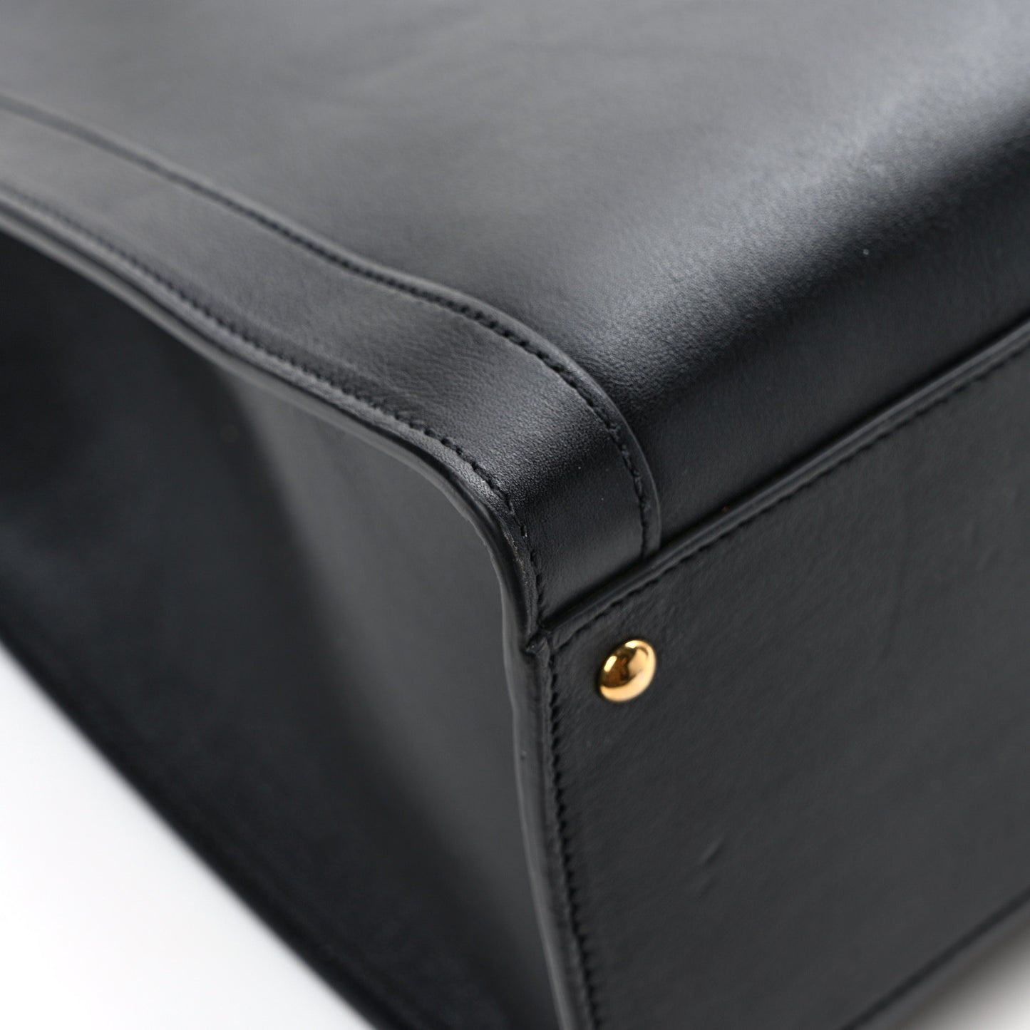 Calfskin Medium Diana Tote Bag Black Yellow Fluo