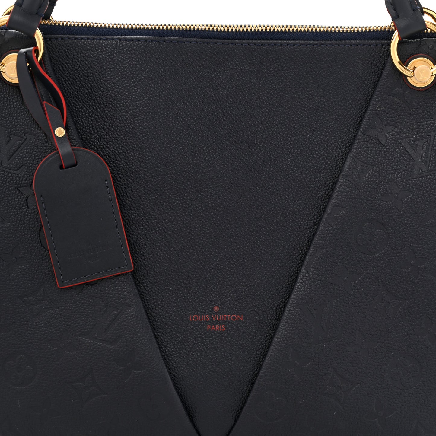 Empreinte V Tote MM Marine Rouge