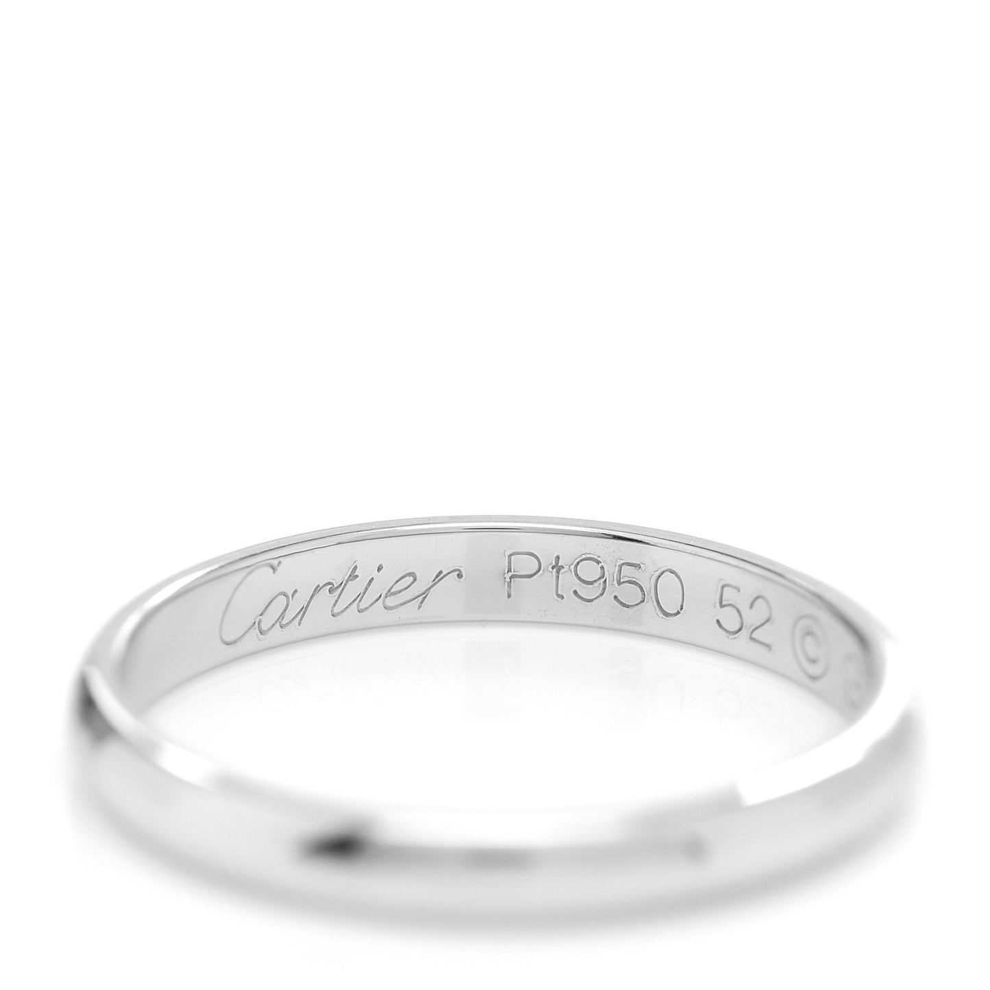 Platinum 2.5mm 1895 Wedding Band Ring 52 6