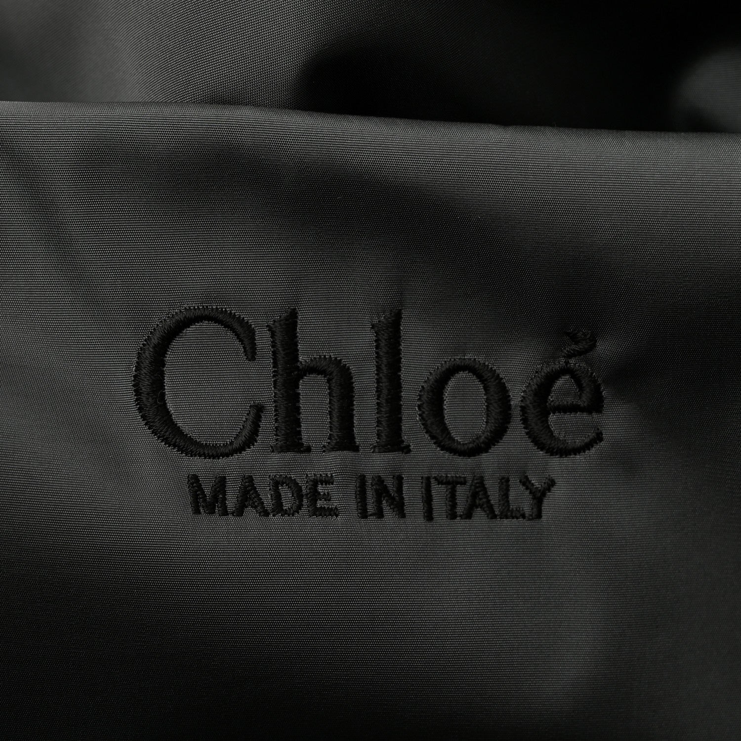 Chloe Recycled Nylon Medium Woody Ribbon Tote Elephant Grey 5 of 8