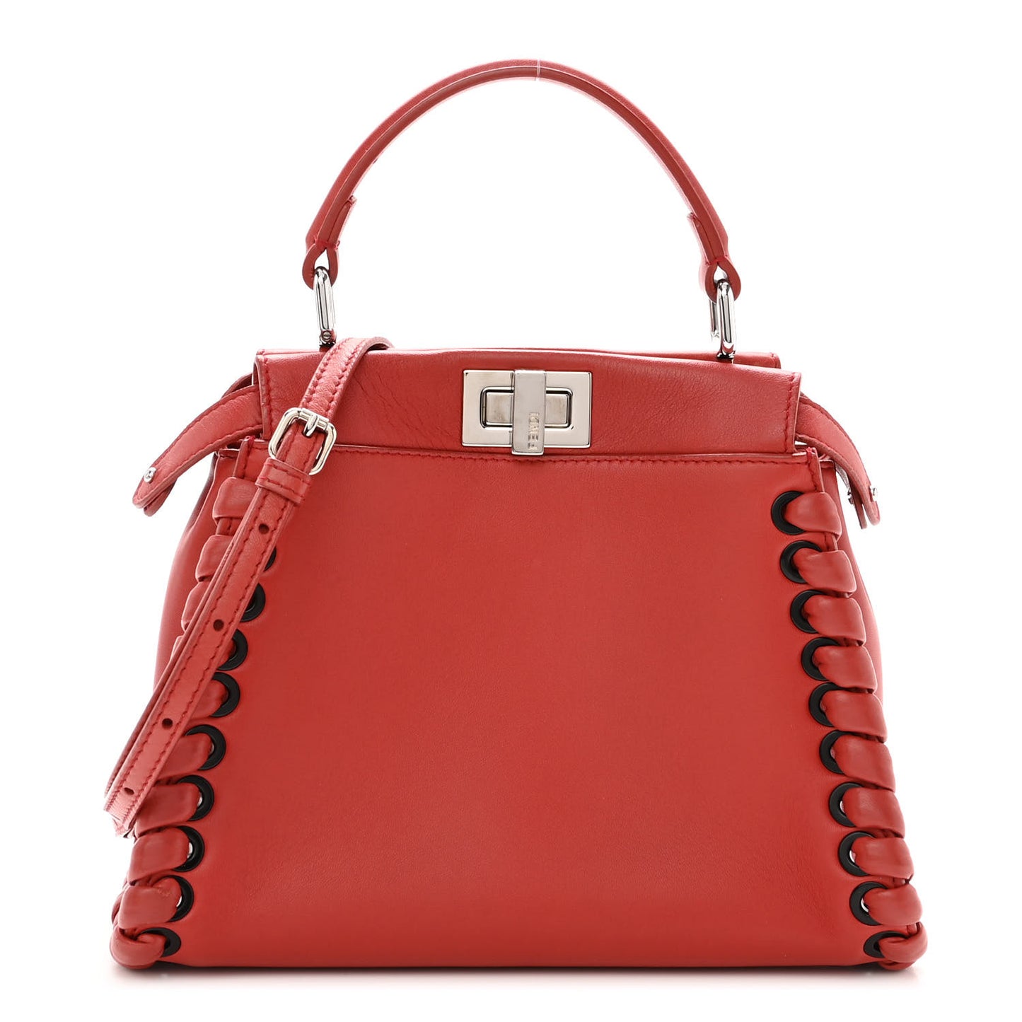Nappa Lace Up Mini Peekaboo Iconic Satchel Bloody Mary