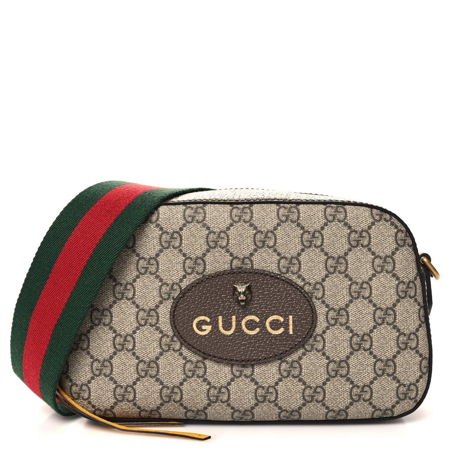 GG Supreme Monogram Web Neo Vintage Shoulder Bag Beige New Acero Crop