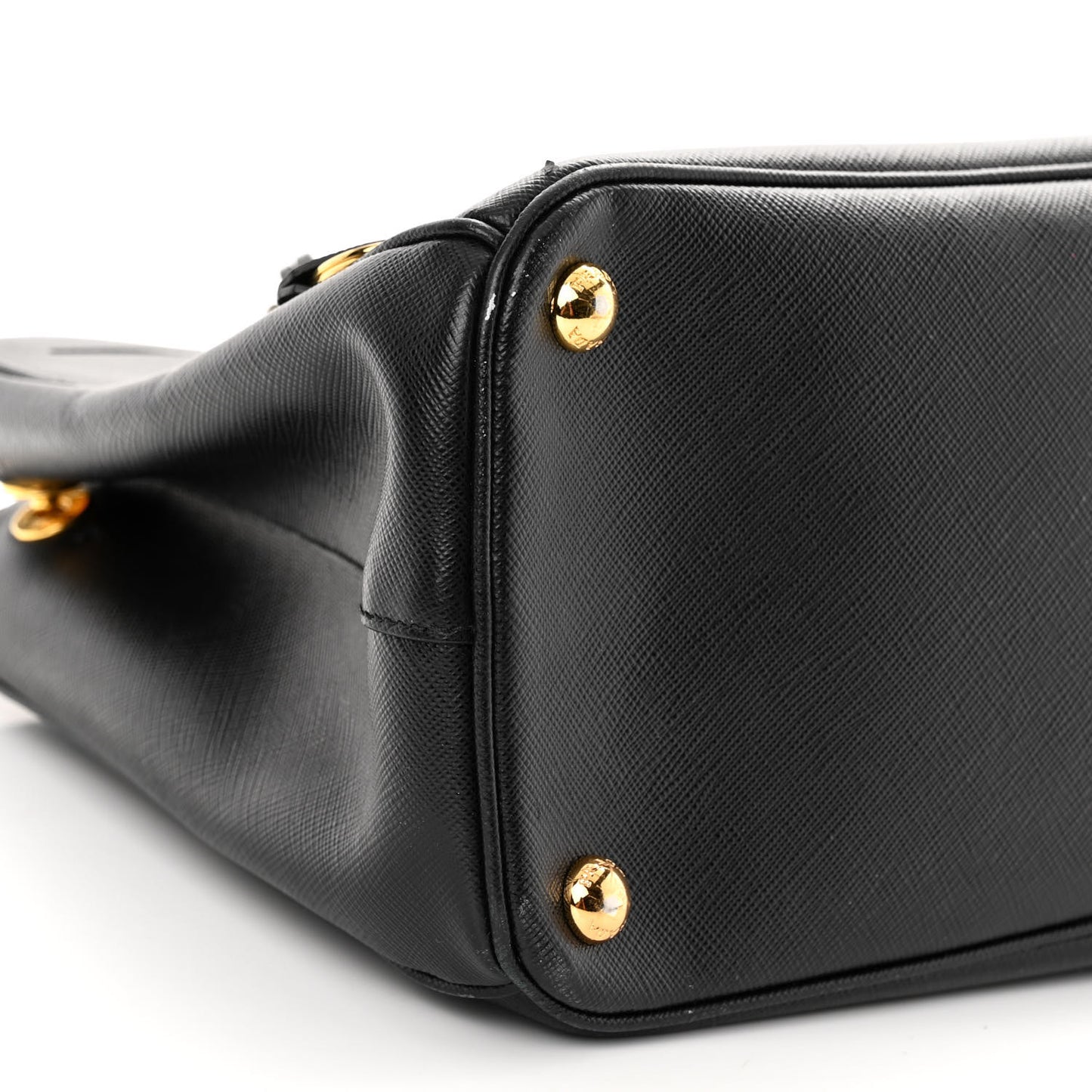 Saffiano Small Galleria Double Zip Tote Black