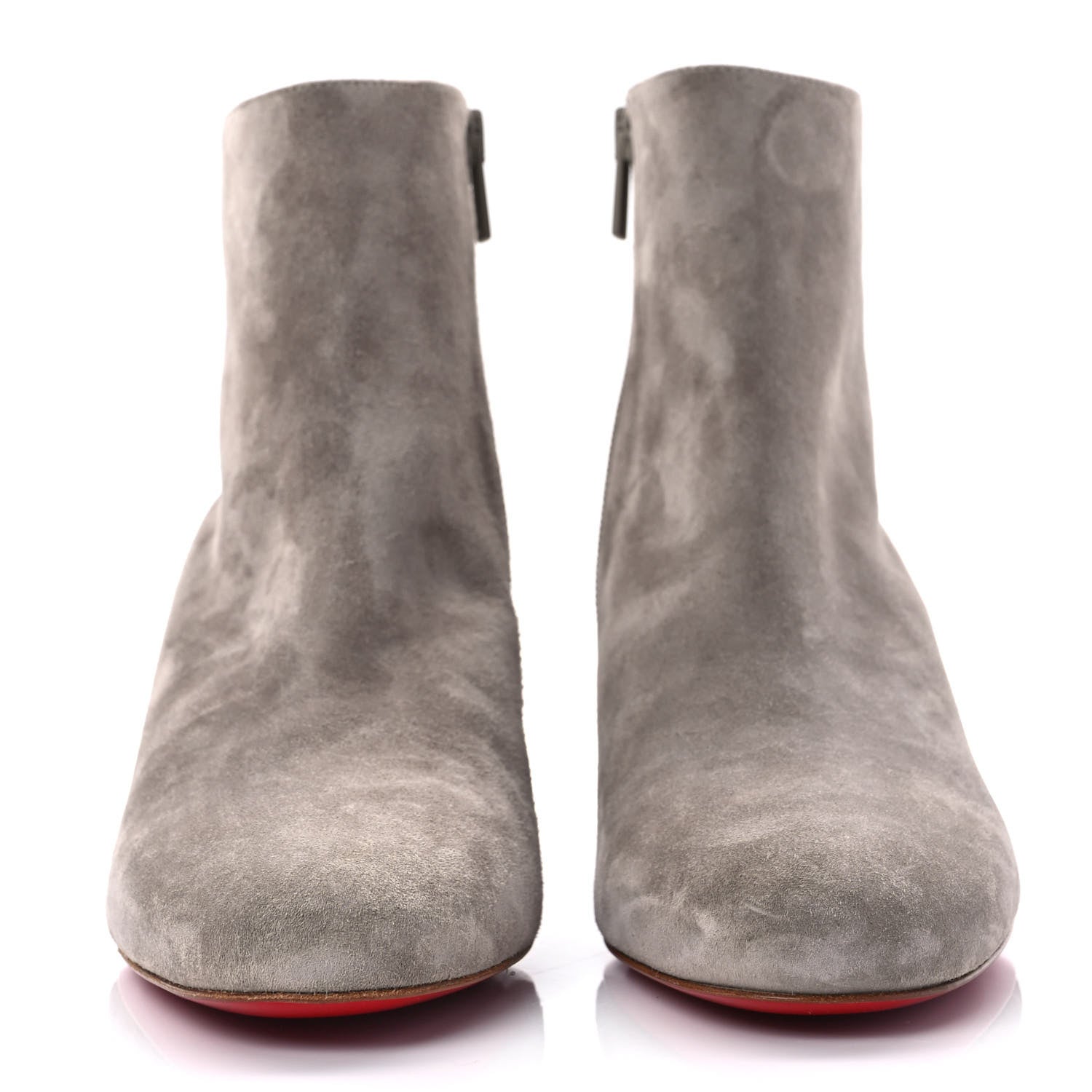 Christian Louboutin Veau Velours Turela 55 Ankle Boots 37 Fume 2 of 8