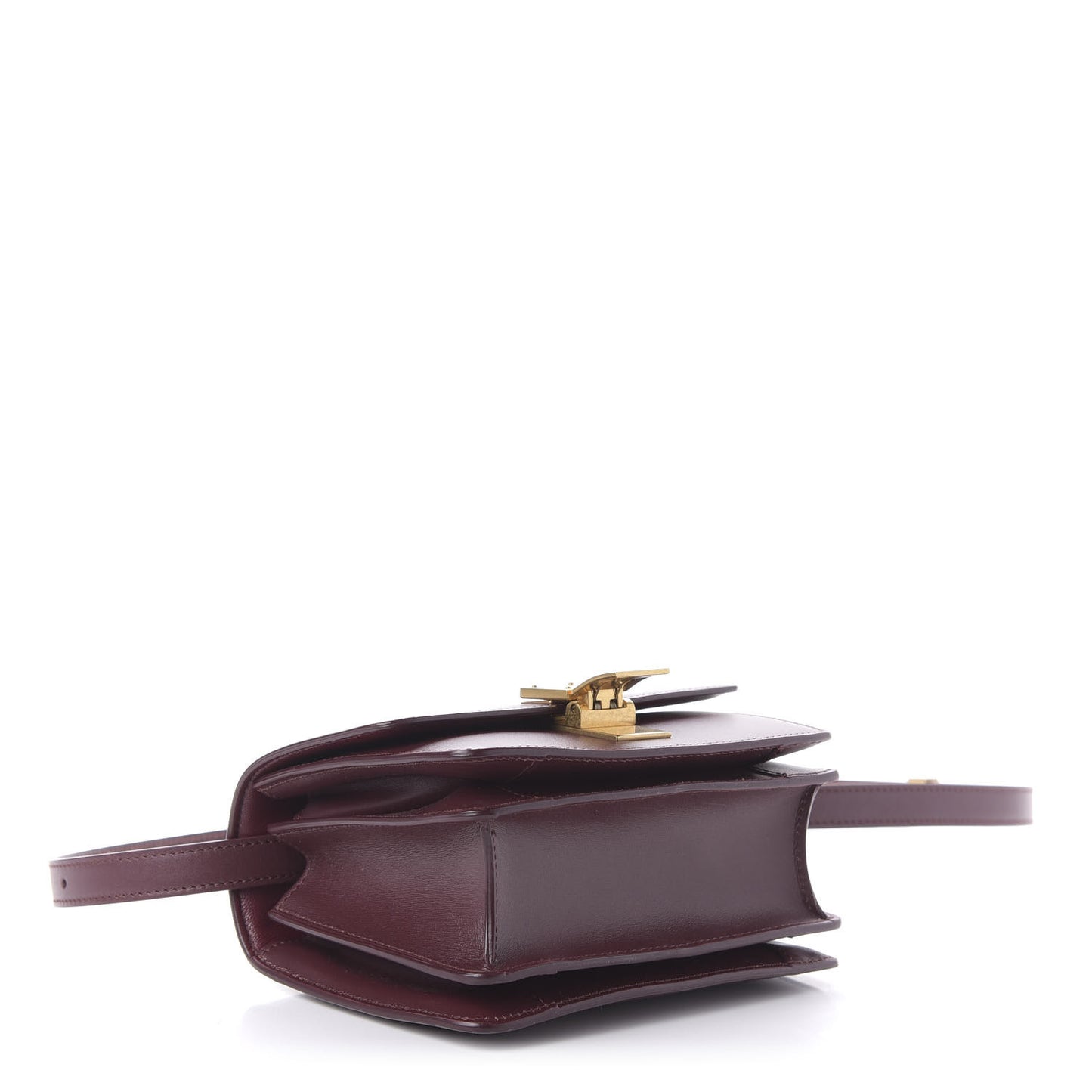 Box Calfskin Small Classic Box Flap Bag Burgundy