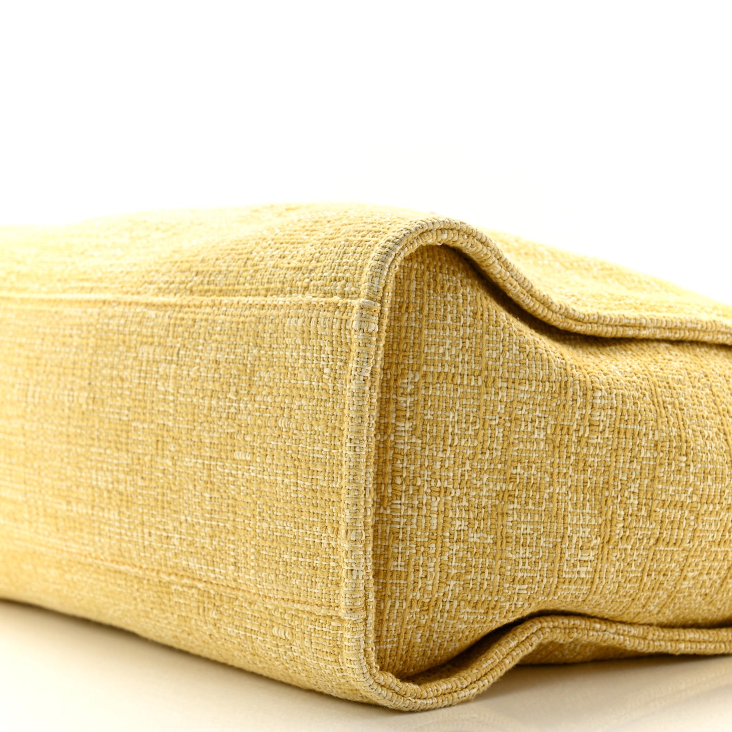 Woven Straw Raffia Large Deauville Tote Light Yellow