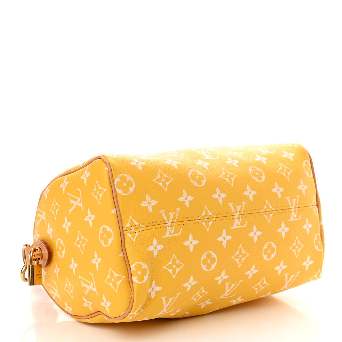 Calfskin Monogram Speedy P9 Bandouliere 25 Jaune Mat