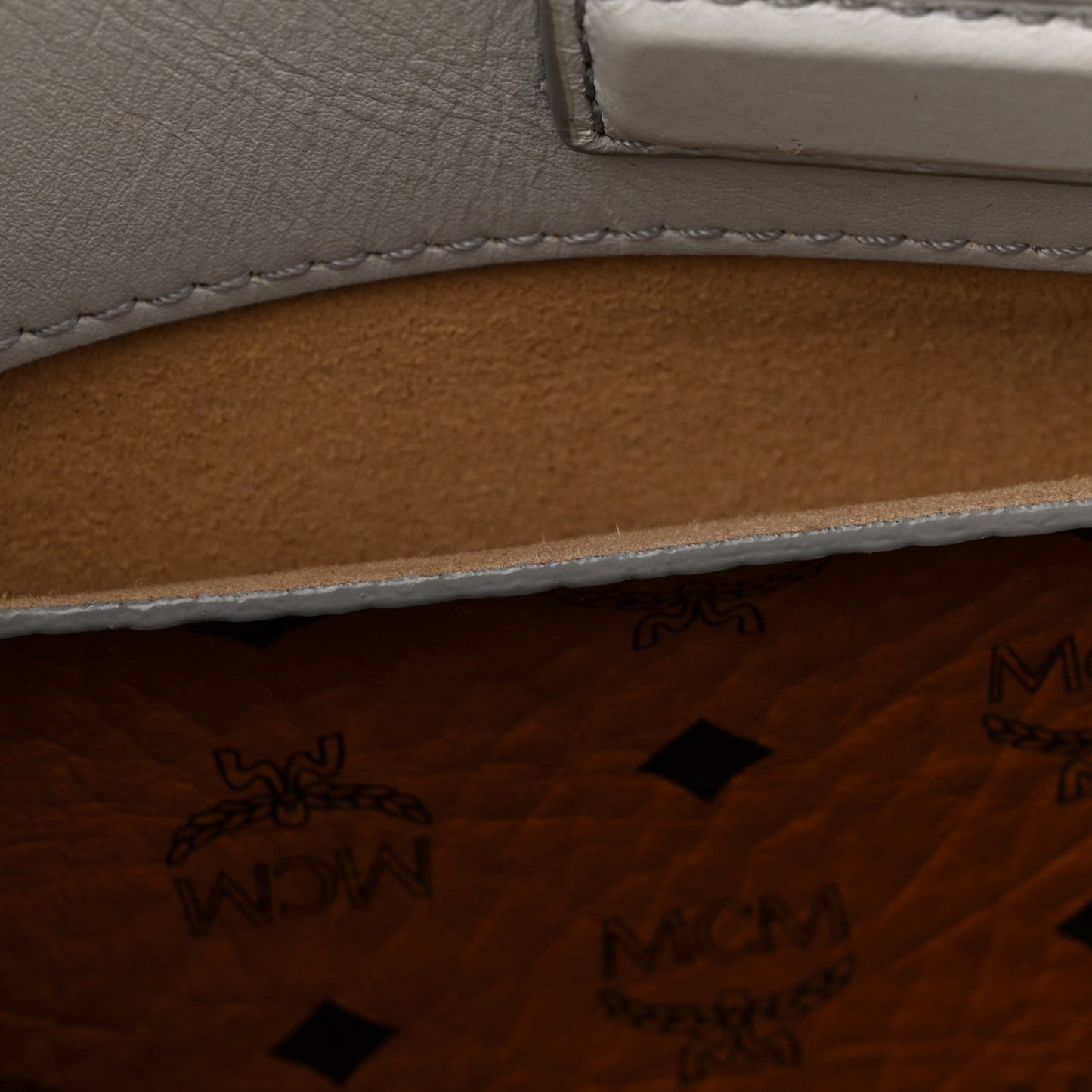 Grained Calfskin Medium Milla Tote White
