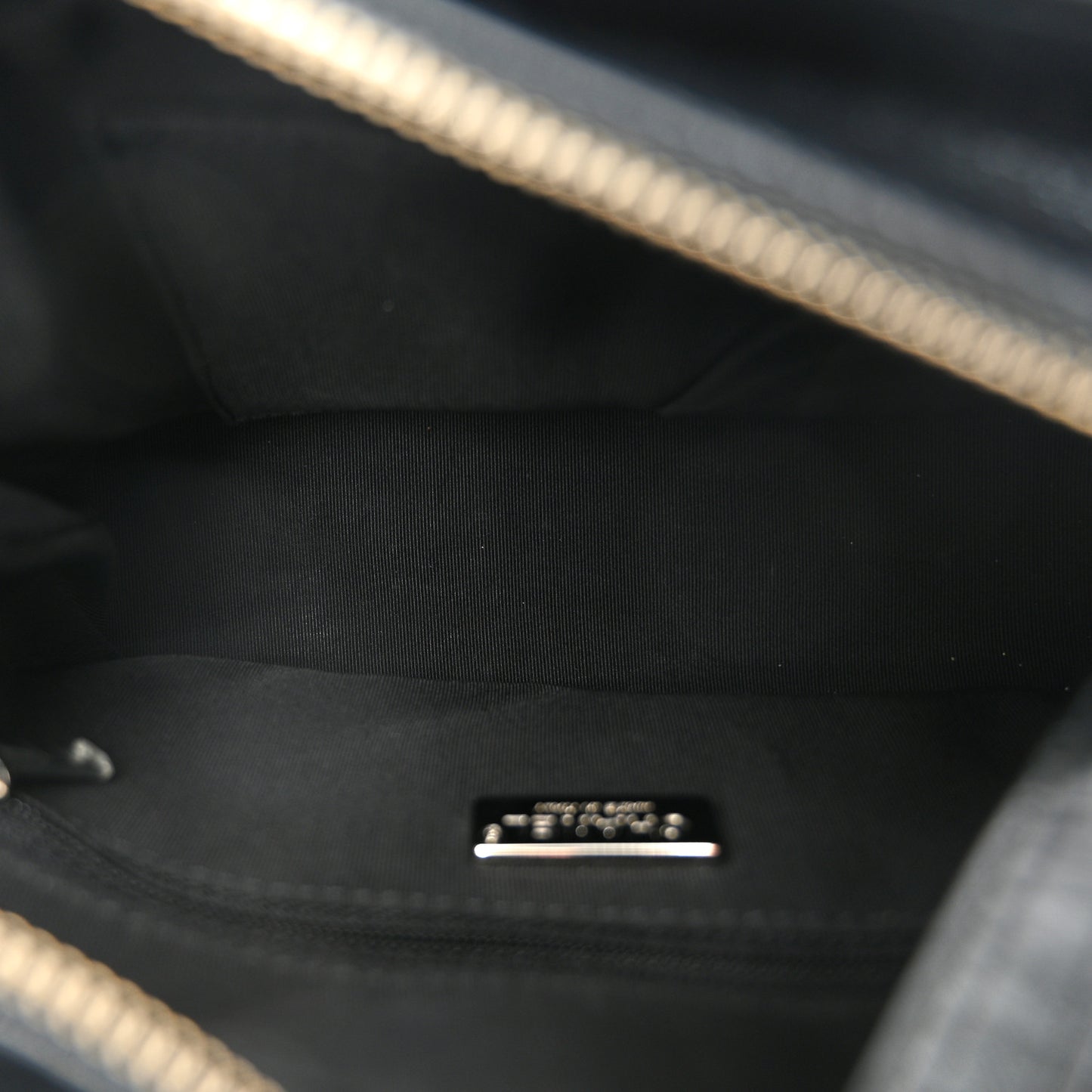 Sequin Calfskin Small Gabrielle Hobo Black Gold