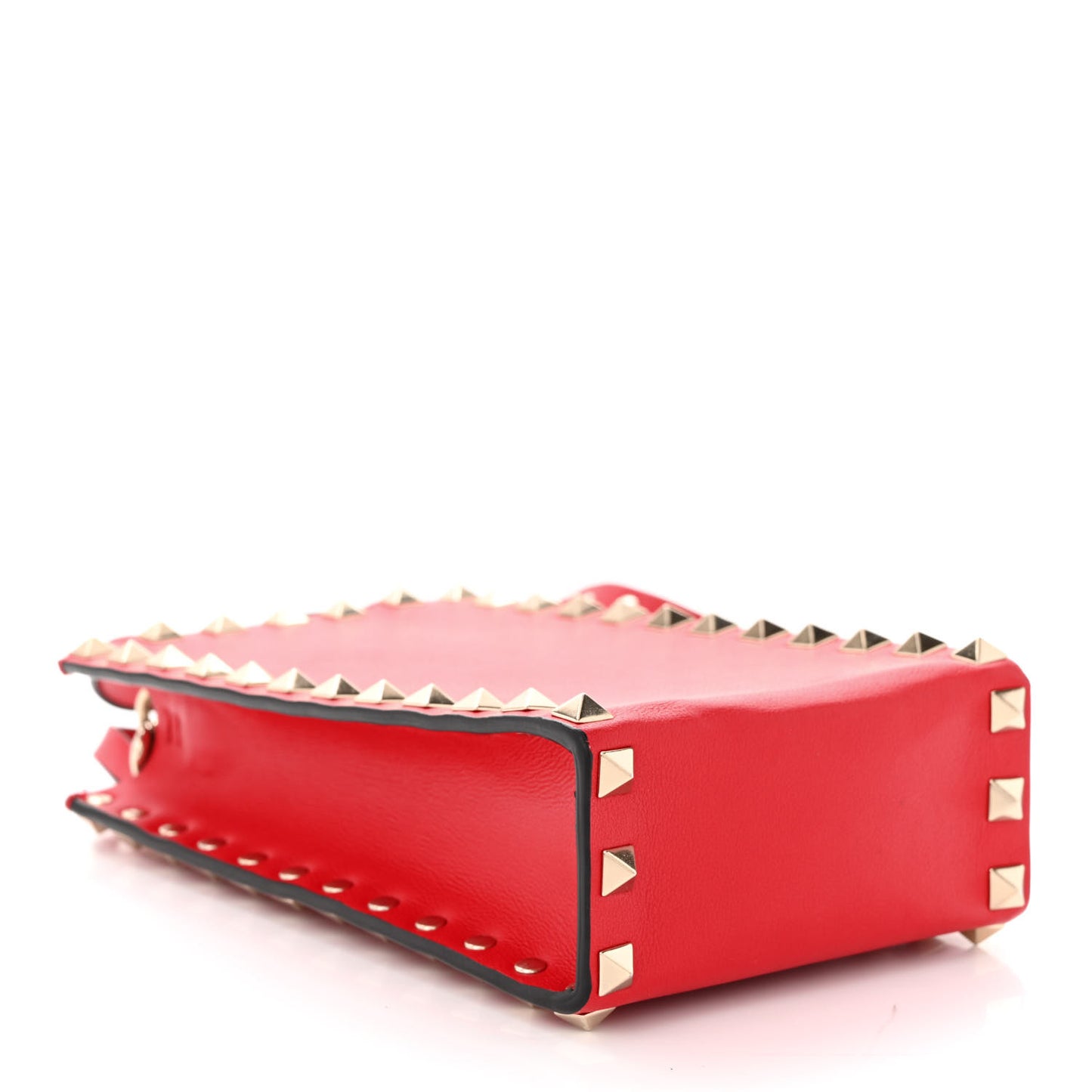 Calfskin Rockstud Phone Holder Red