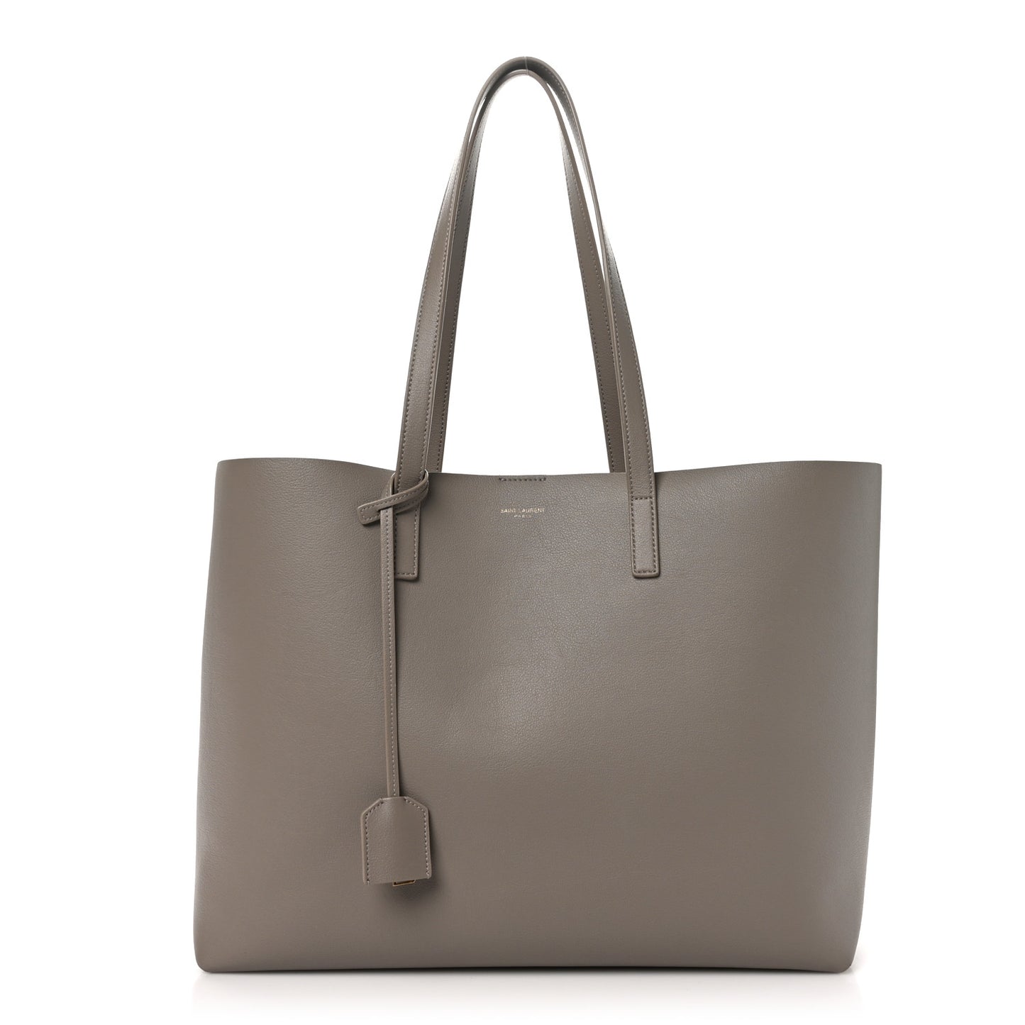 Calfskin Large Shopping Tote Oyster Gray