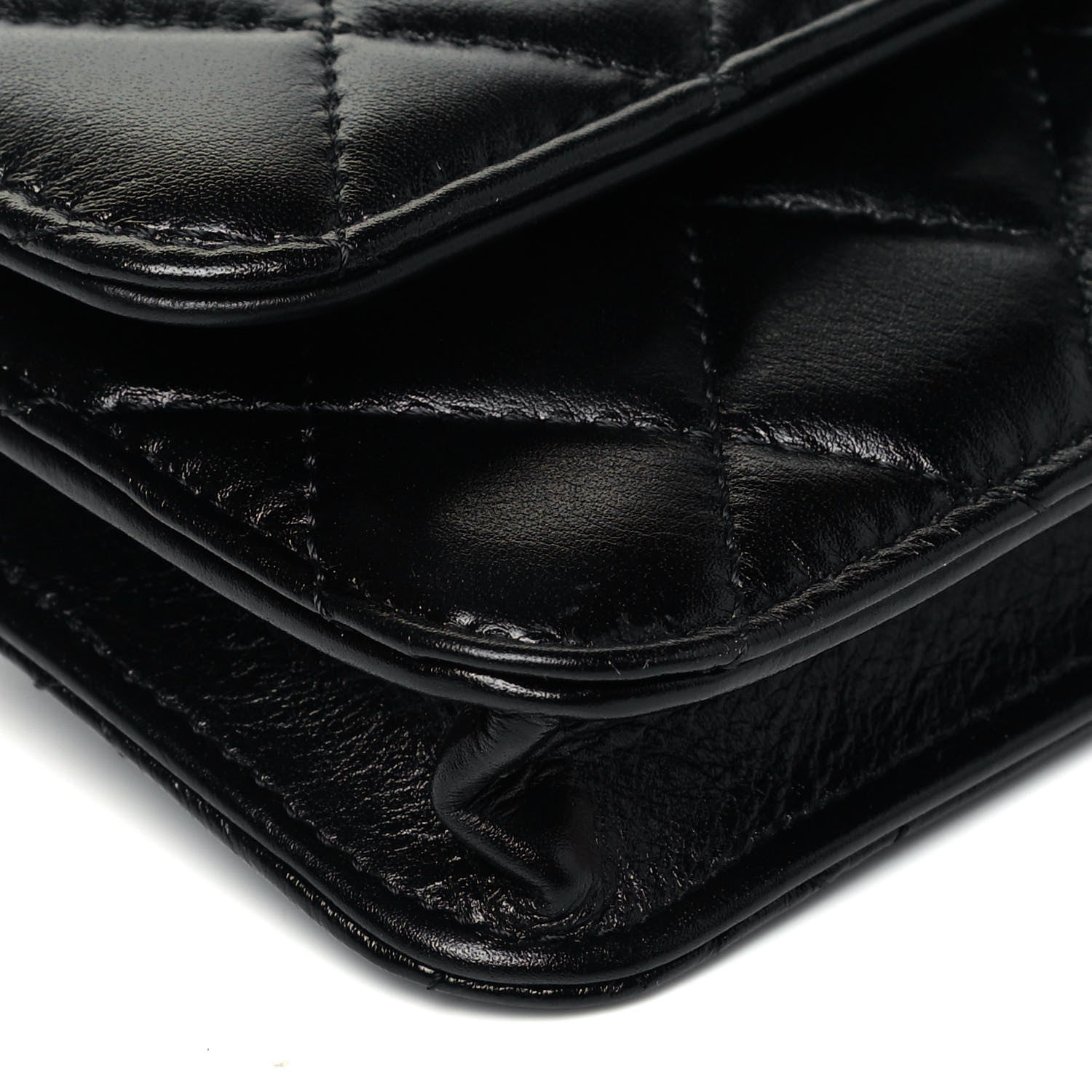 Chanel Calfskin Quilted Maxi Pearls Clutch With Chain Black 8 of 9