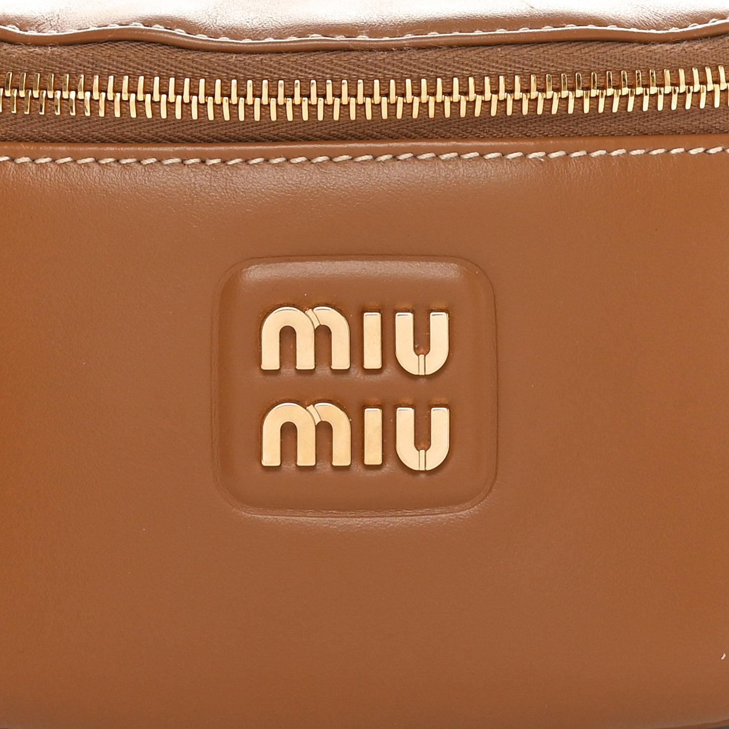 Calfskin Logo Belt Bag Caramel