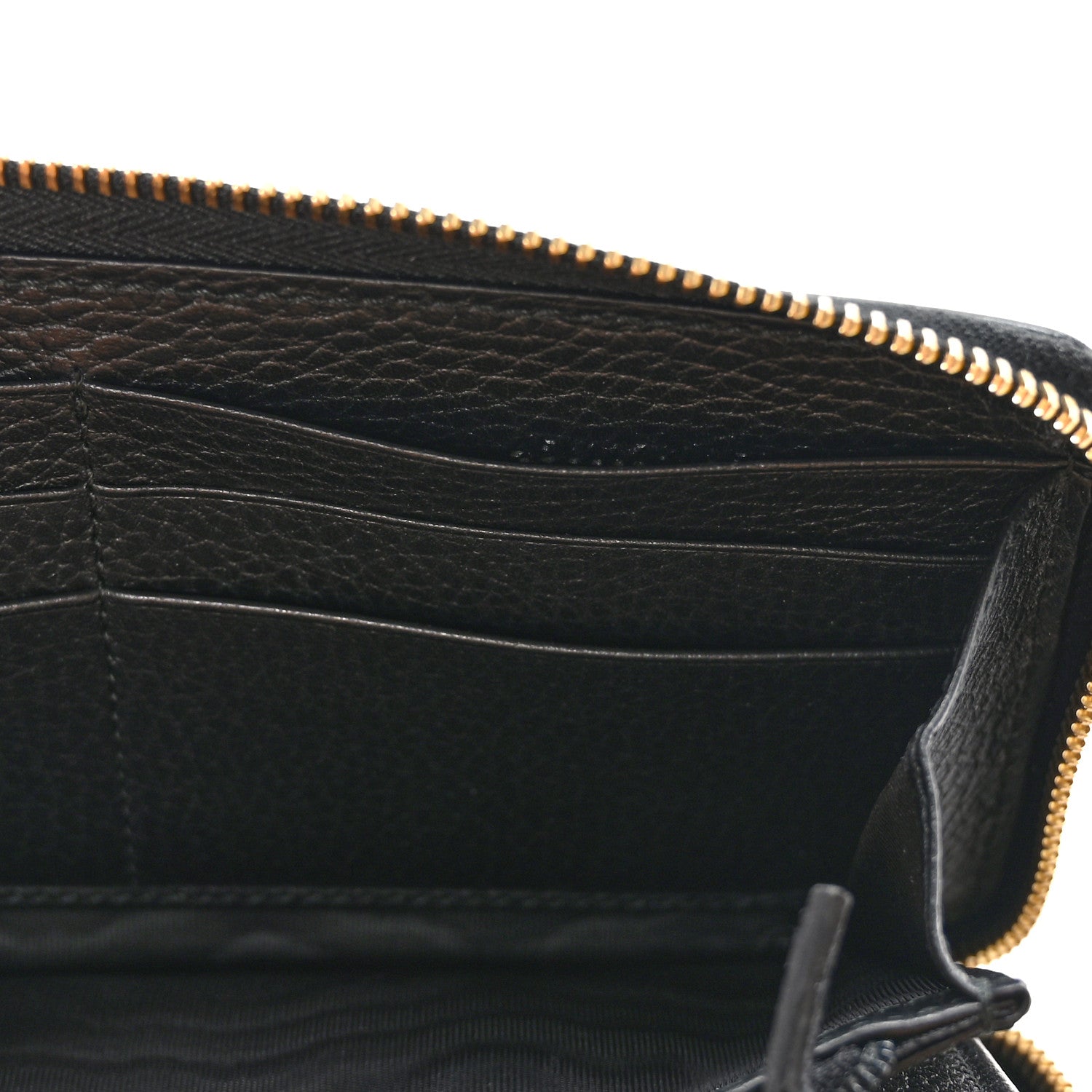 Gucci Dollar Calfskin GG Marmont Zip Around Wallet Black 10 of 11