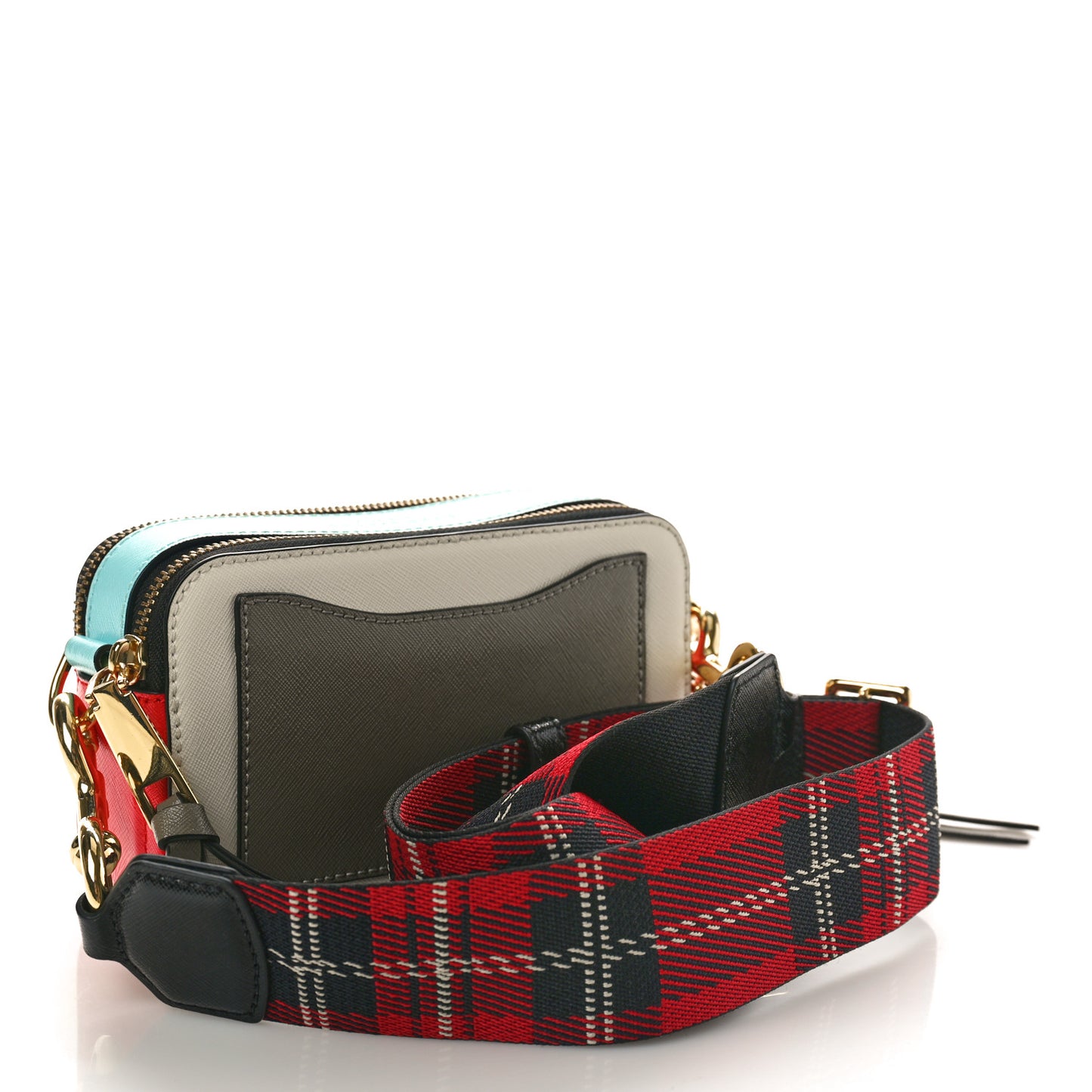 Saffiano Small Snapshot Camera Bag Porcelain Multi