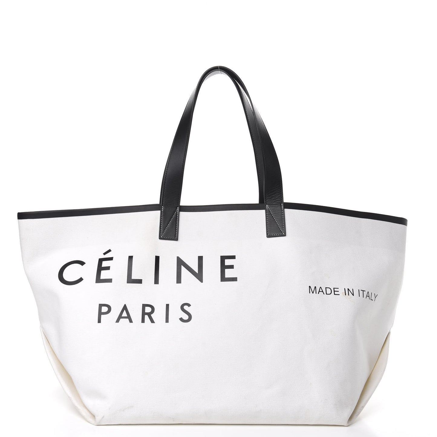 Textile Large Made In Tote White Black