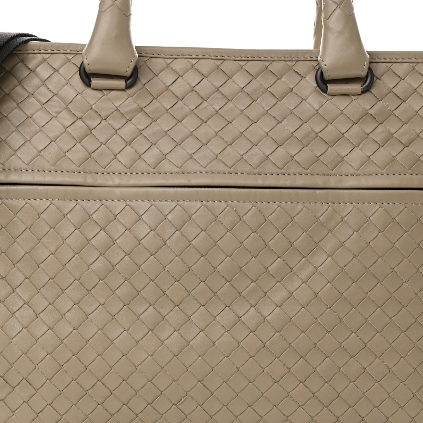 Calfskin Leggero Intrecciato Briefcase Mink