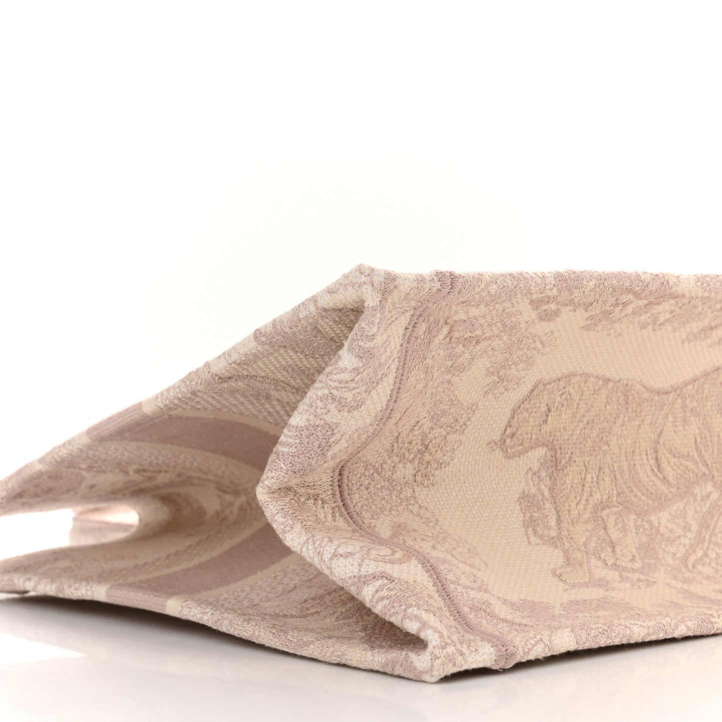 Canvas Embroidered Medium Dioriviera Toile De Jouy Book Tote Rose