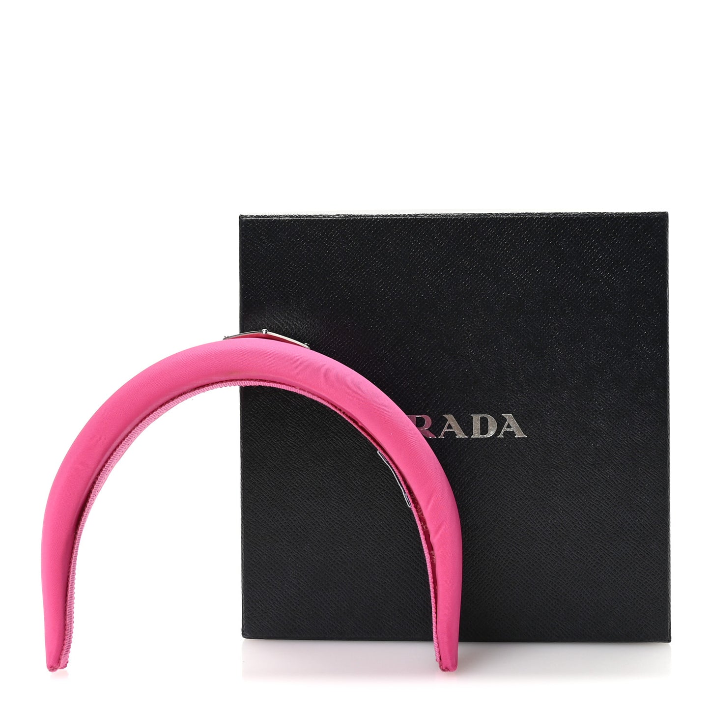 Re-Nylon Metal Triangle Logo Headband Fuxia