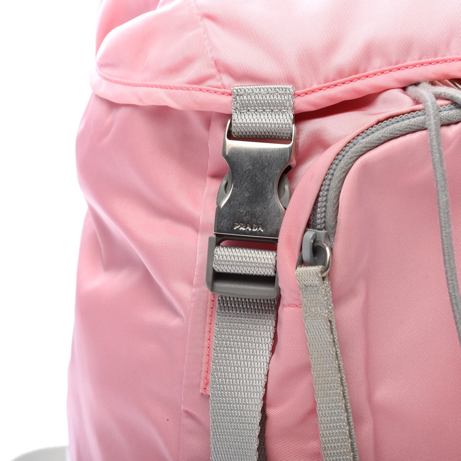 Prada Nylon Vela Double Buckle Backpack Pink 8 of 11
