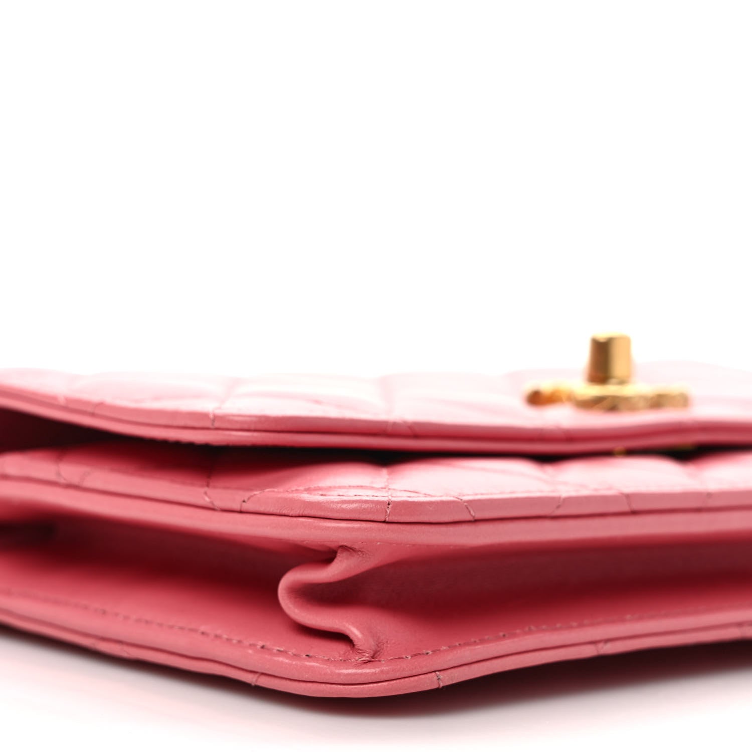 Chanel Lambskin Quilted Pillow Crush Wallet On Chain WOC Pink 9 of 11