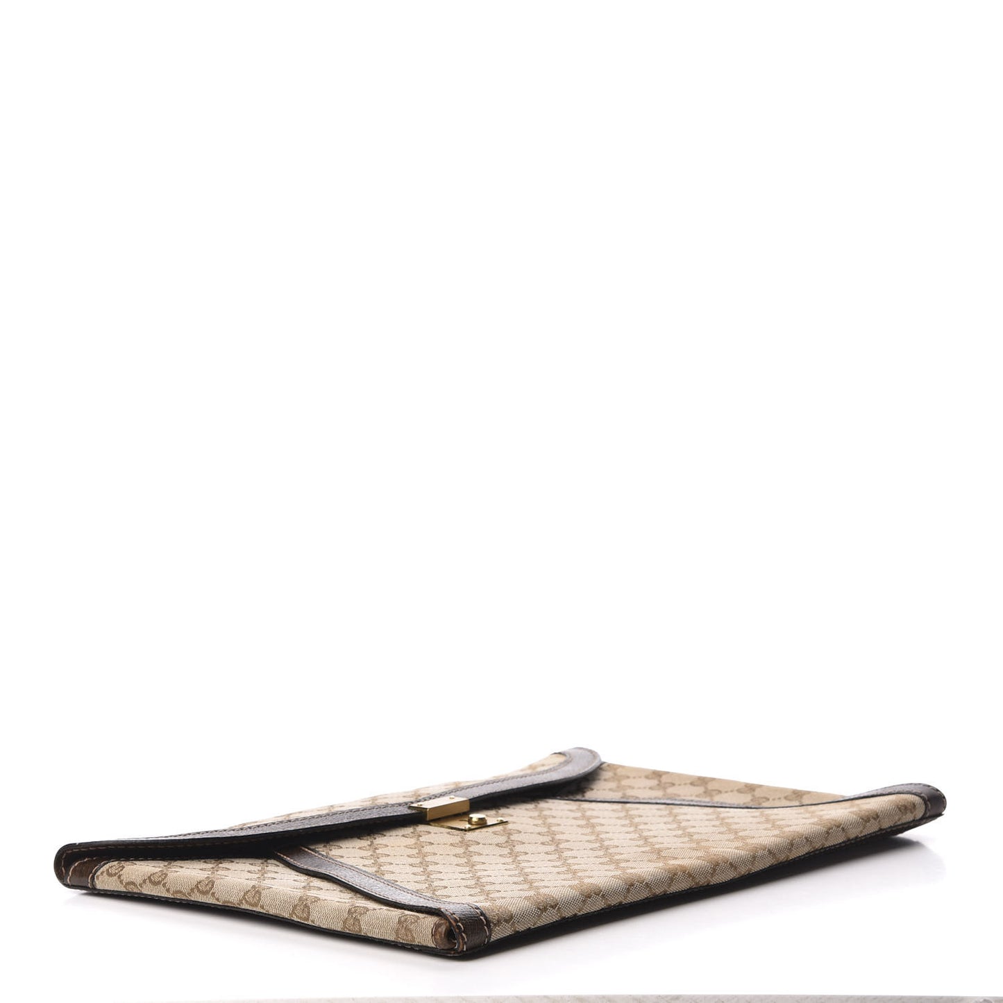 Monogram Flap Clutch Brown