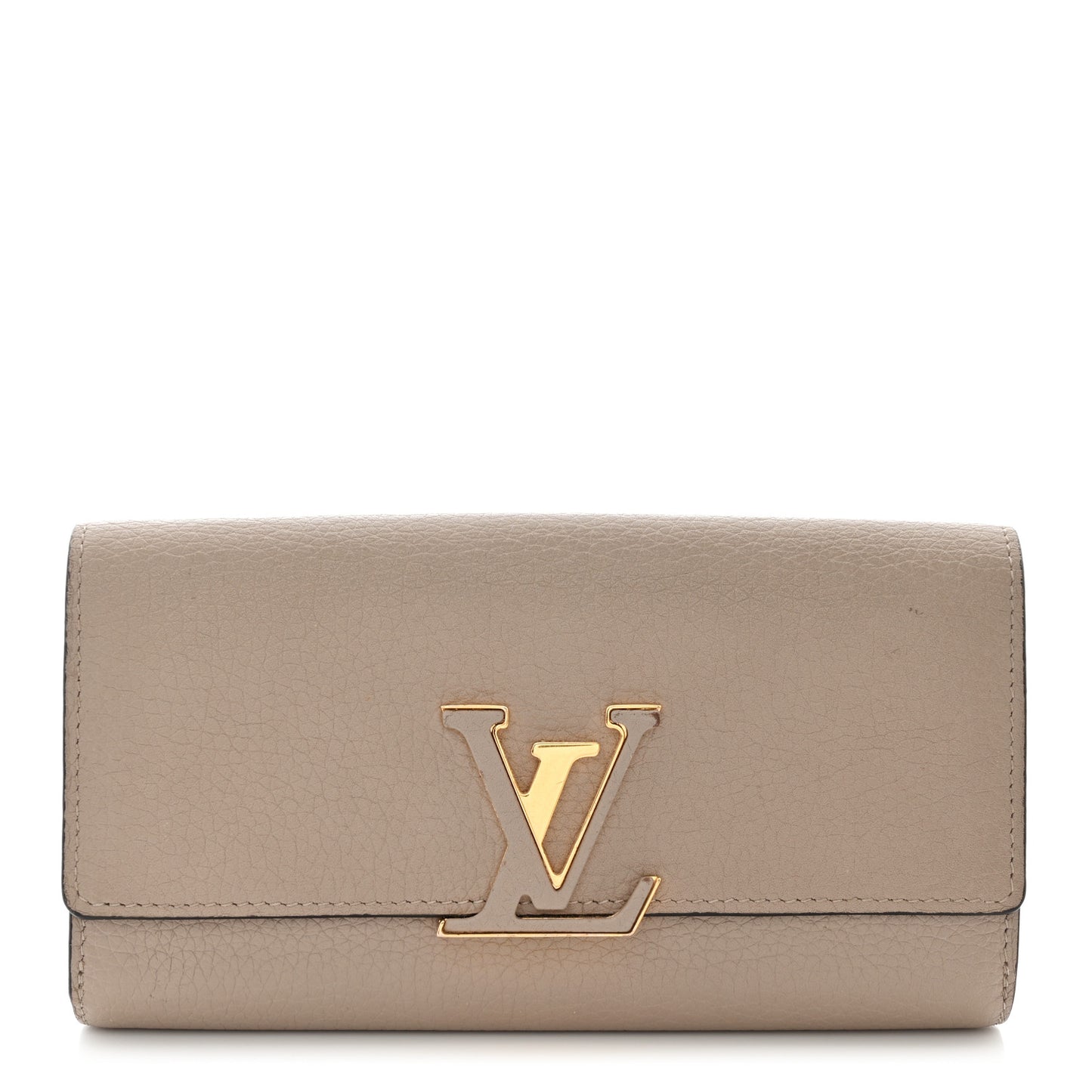 Taurillon Capucines Wallet Galet