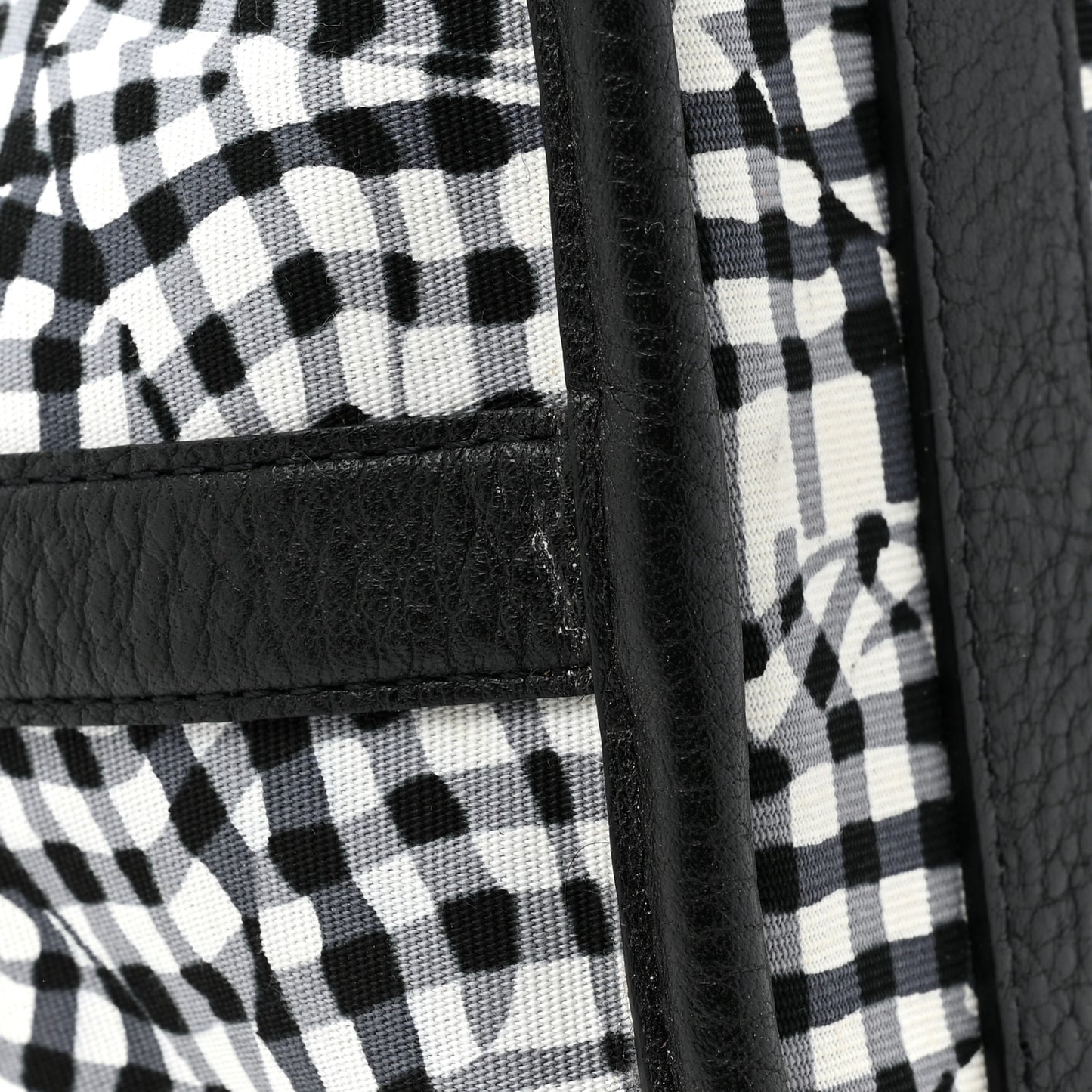 Grained Calfskin Visetos Medium Liz Reversible Shopper Tote Black