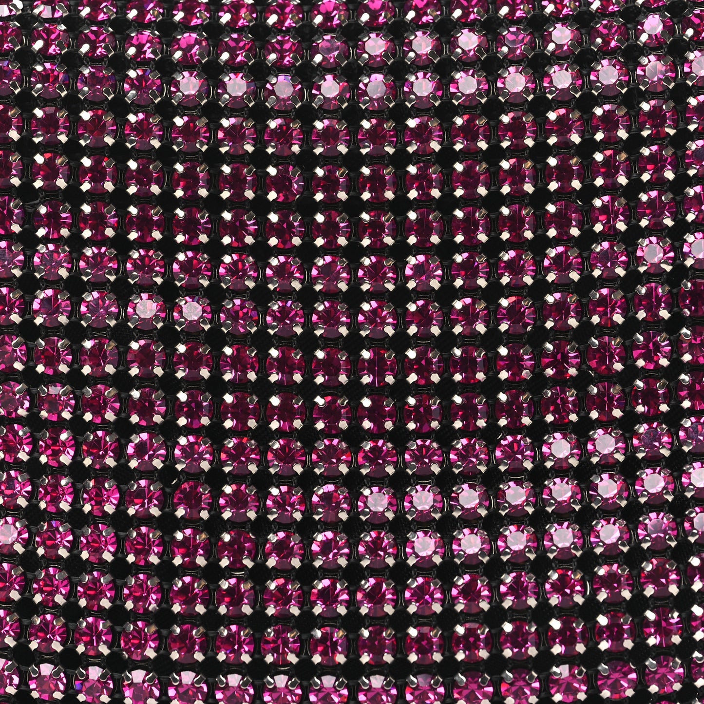 Mesh Crystal Rhinestone Mini Heiress Pouch Pink