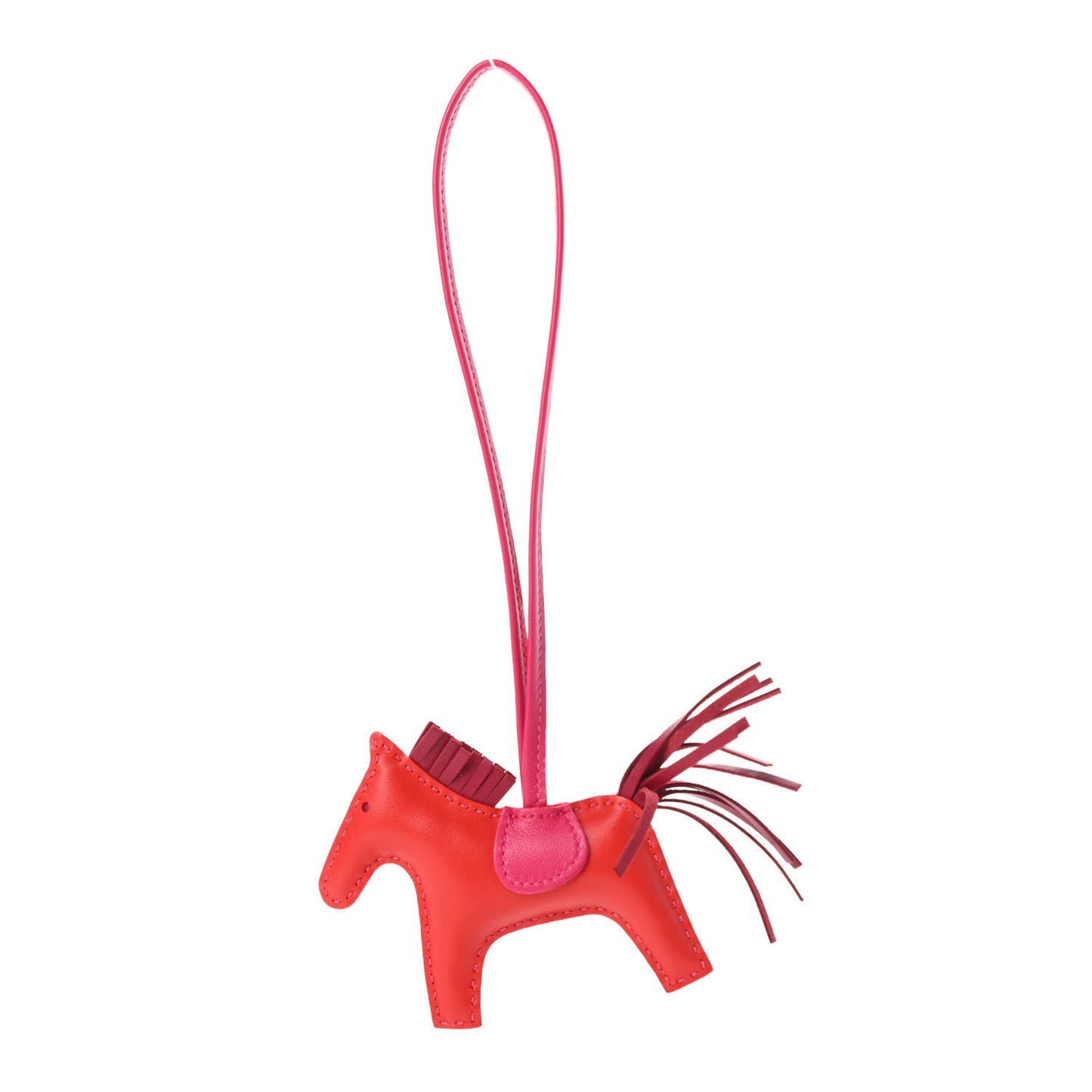 Milo Lambskin Grigri Rodeo Horse Bag Charm PM Rouge Indien Rubis Rose Mexico