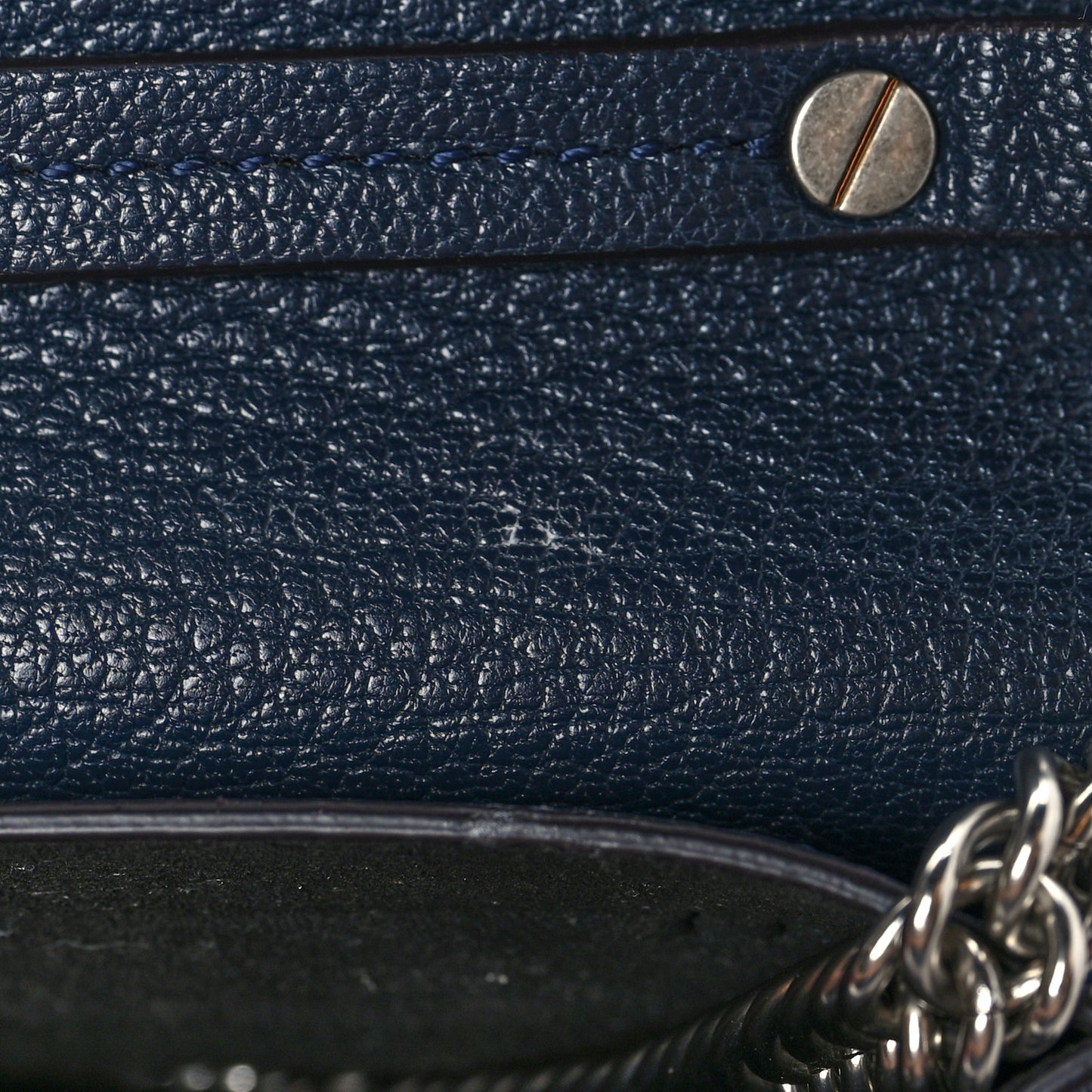 Goatskin Small GV3 Shoulder Bag Dark Blue