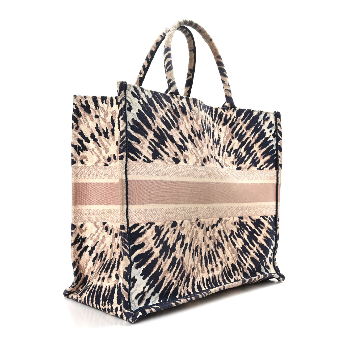Canvas Embroidered Tie Dye Large Book Tote Multicolor