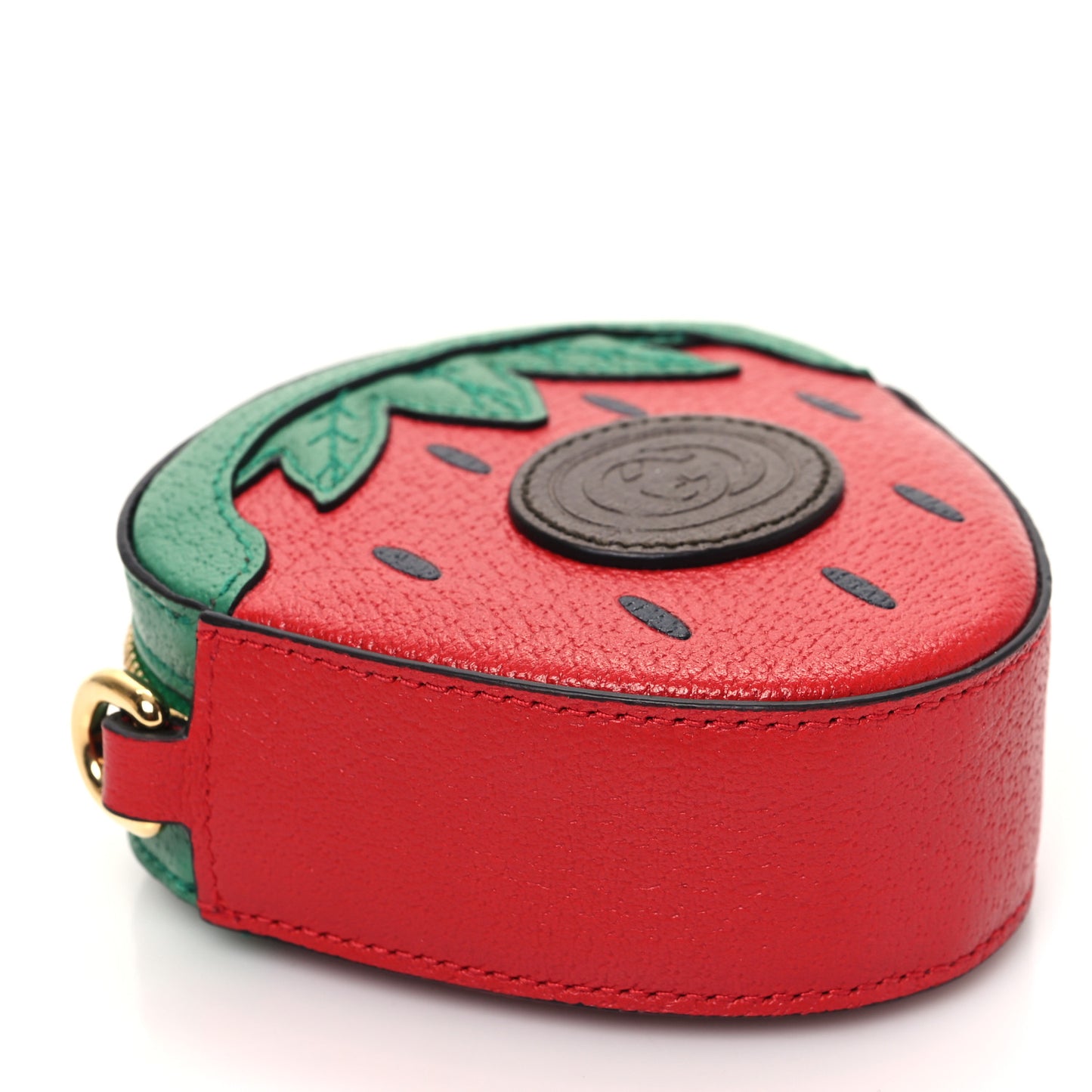 Textured Dollar Calfskin Retro Interlocking G Fruttini Strawberry Mini Crossbody Lobster Red Black New Acero