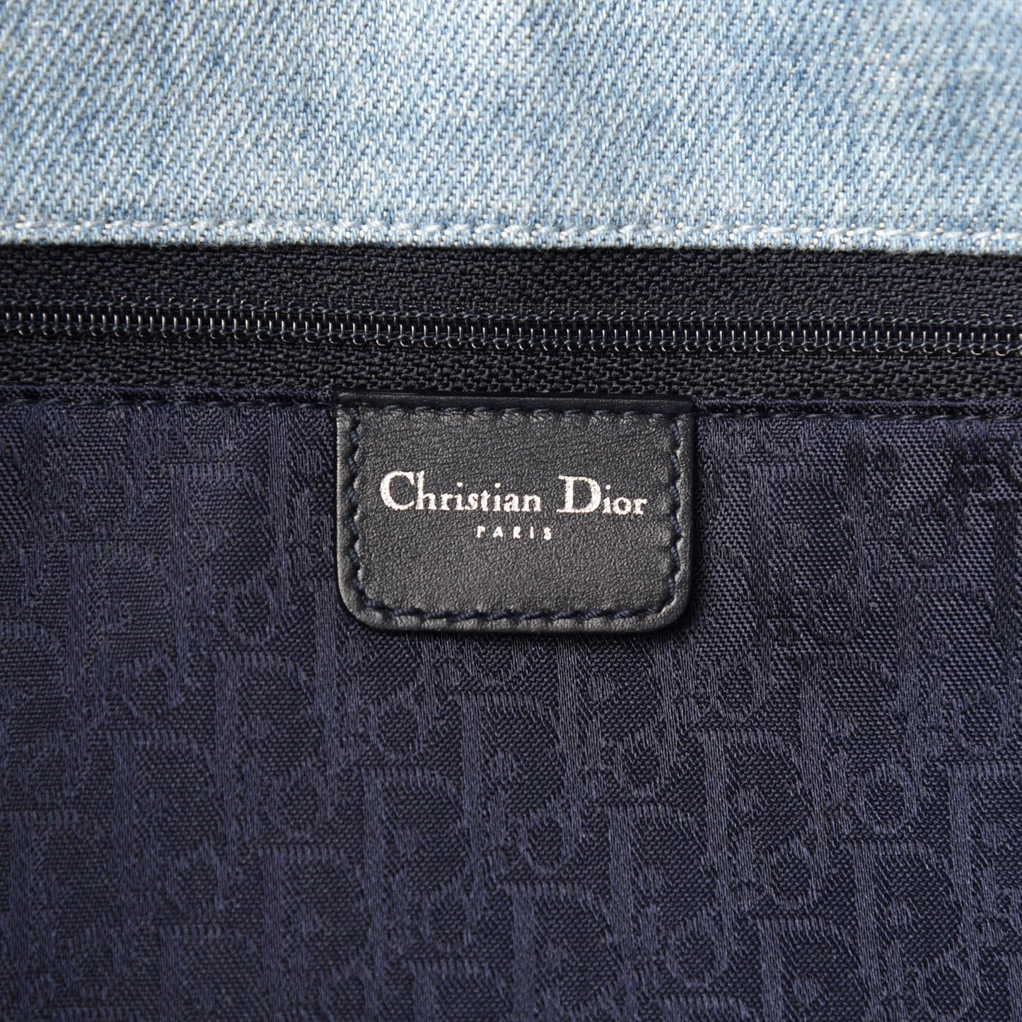 Denim Cannage Lady Dior Shopper Tote Light Blue