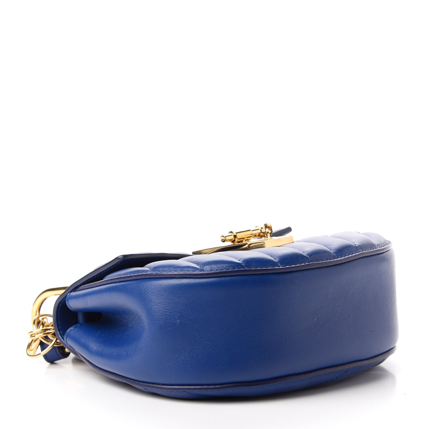 Chloe Calfskin Quilted Mini Drew Bijou Shoulder Bag Majesty Blue 4 of 10
