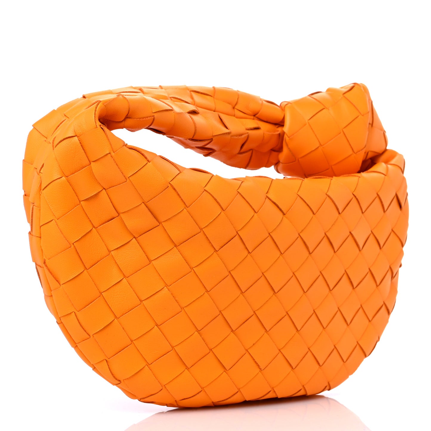 Nappa Intrecciato Mini Jodie Tangerine
