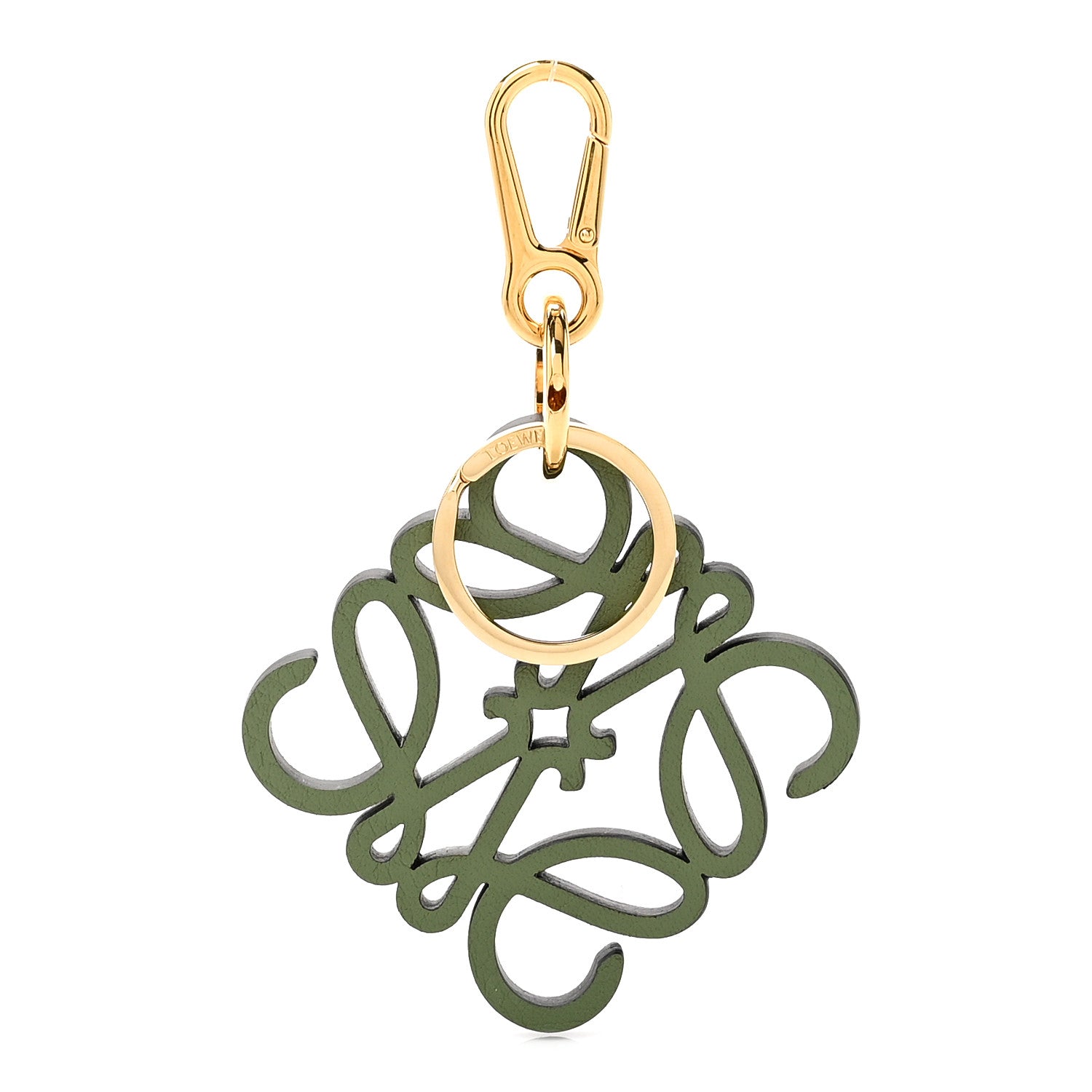 Loewe Calfskin Anagram Bag Charm Key Holder Avocado 1866909