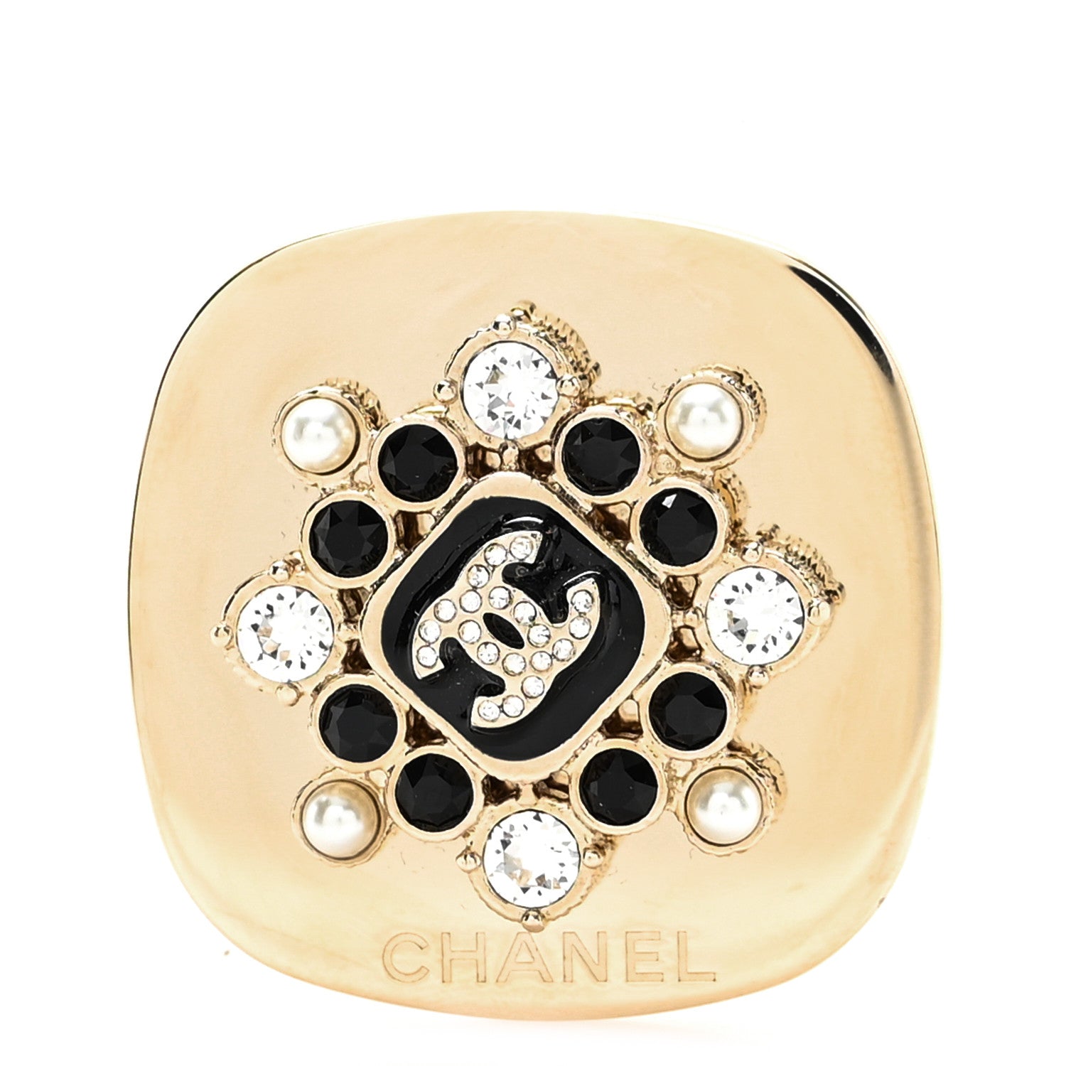 CHANEL 01P ブローチ 楽天市場】【中古】 CHANEL シャネル ブローチ 01P ロゴ ライン