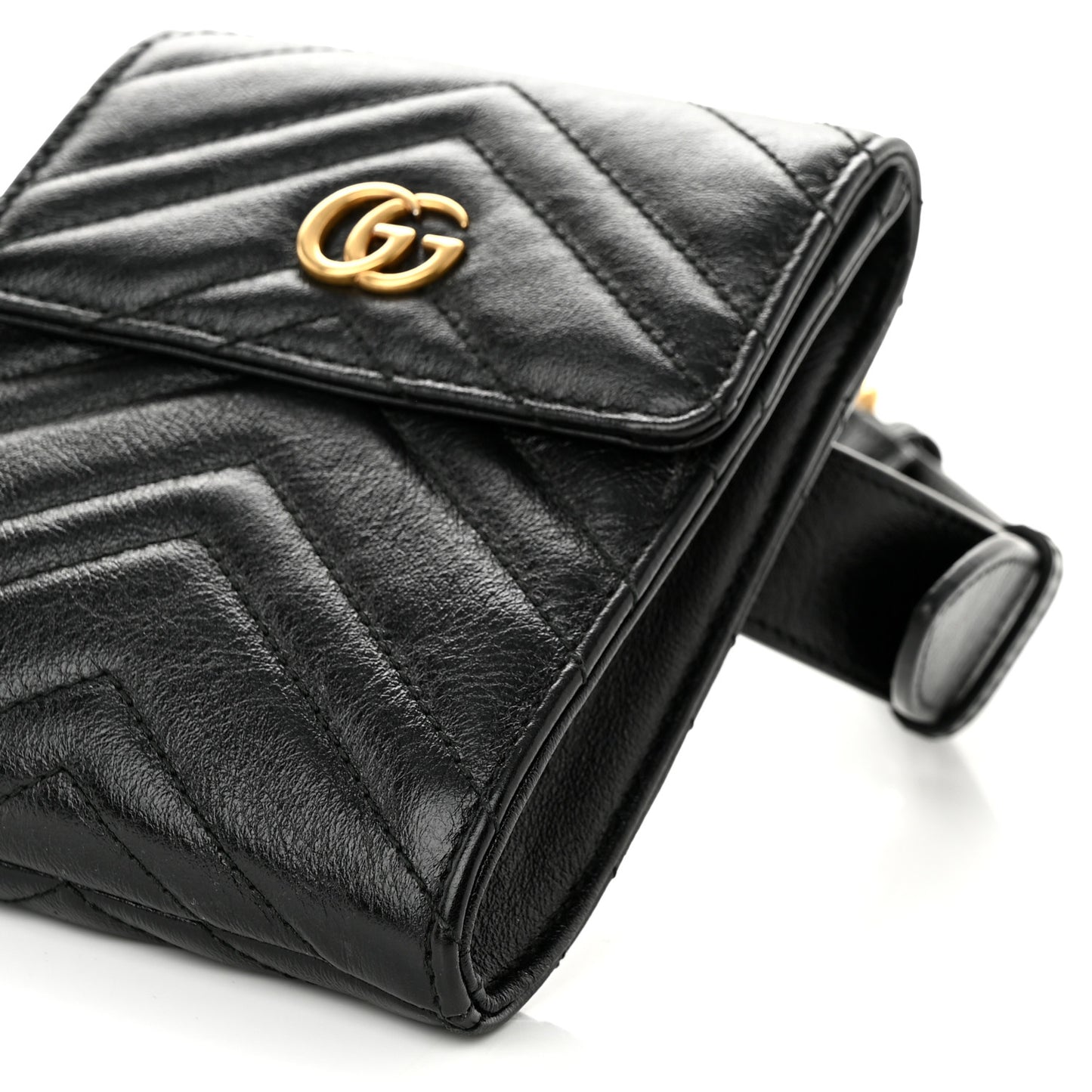 Calfskin Matelasse GG Marmont 2.0 Belt Bag 85 34 Black