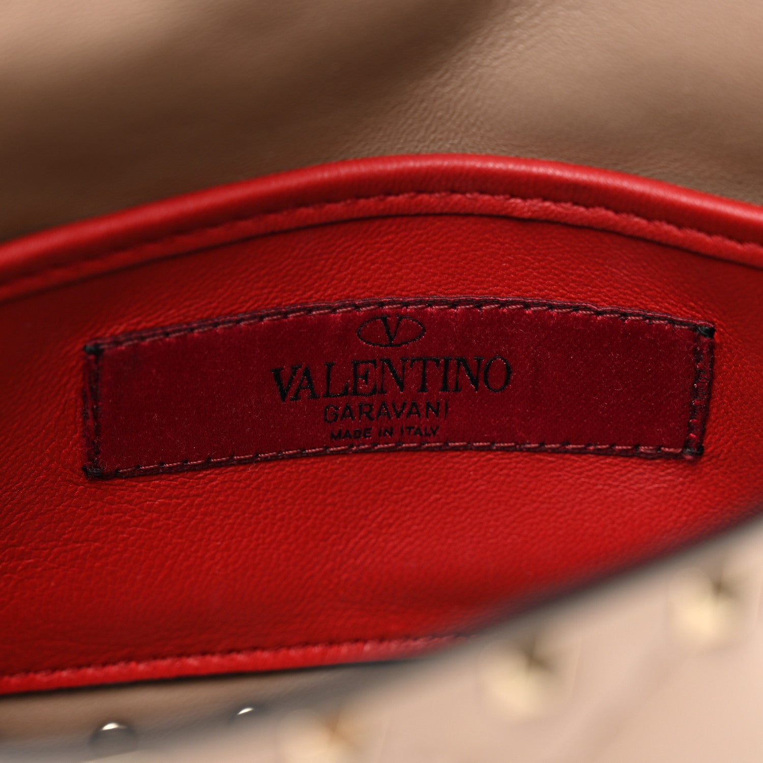 Valentino Garavani Nappa Small Rockstud Spike Shoulder Bag Poudre 6 of 11