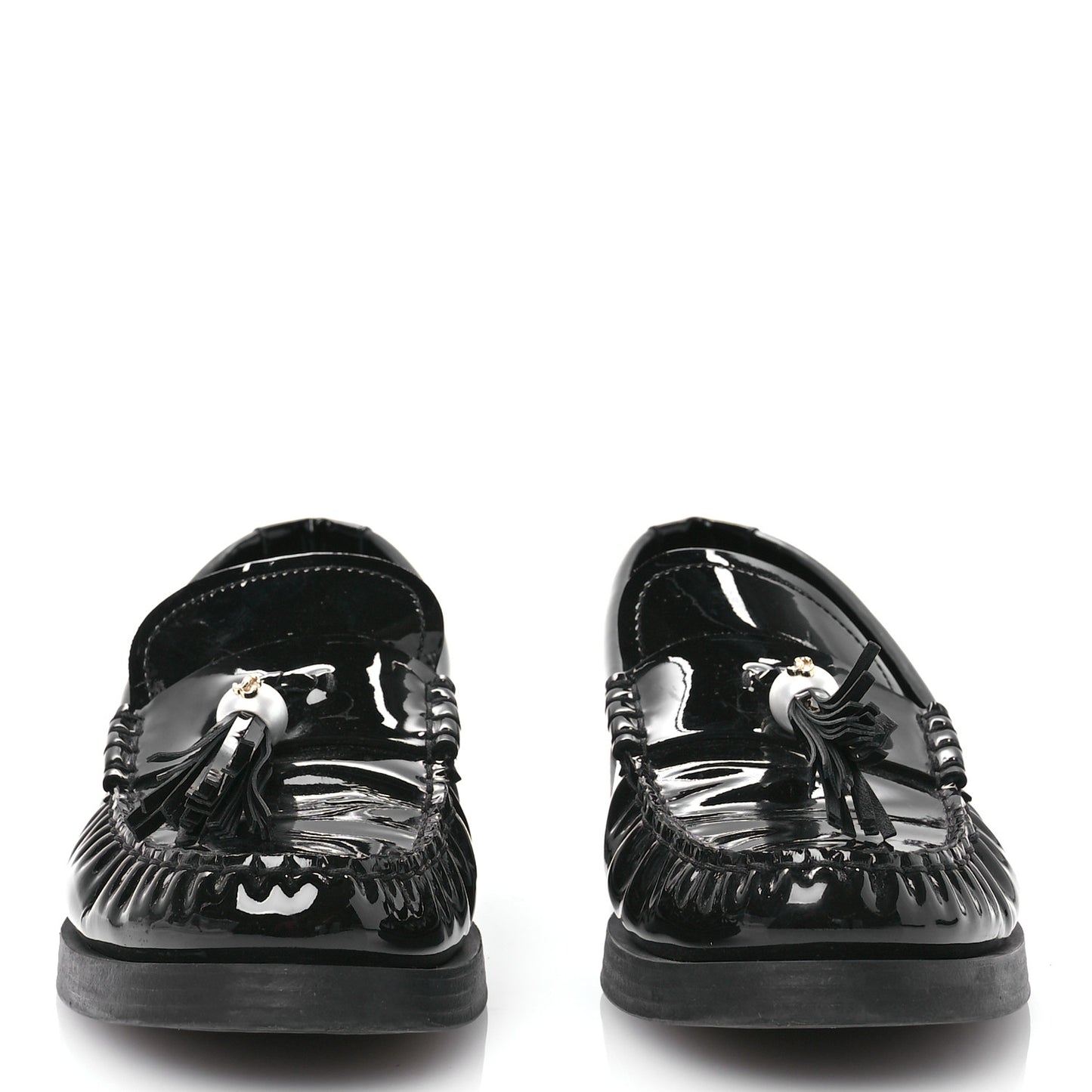 Patent Pearl Addie Loafers 40.5 Black