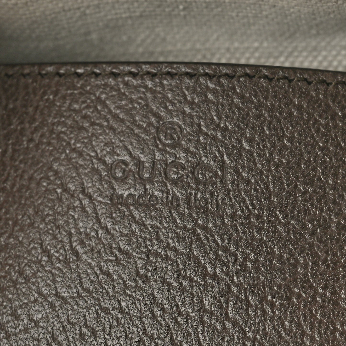 GG Supreme Monogram Textured Dollar Calfskin Web Mini Ophidia Top Handle Bag Beige Ebony New Acero