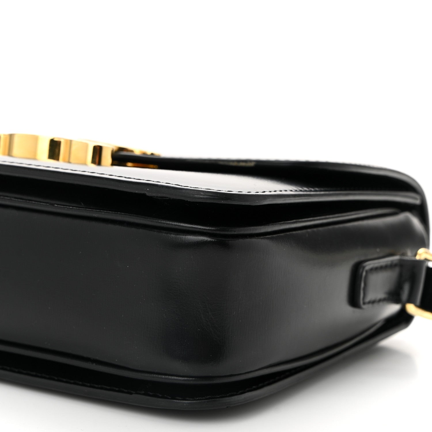 Celine Shiny Calfskin Teen Triomphe Black 10 of 11