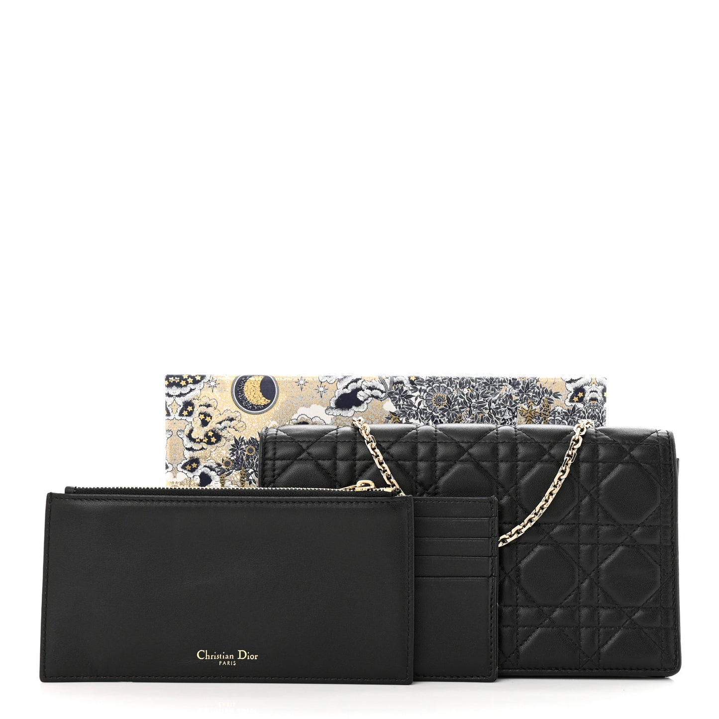 Lambskin Cannage Lady Dior Pouch Black